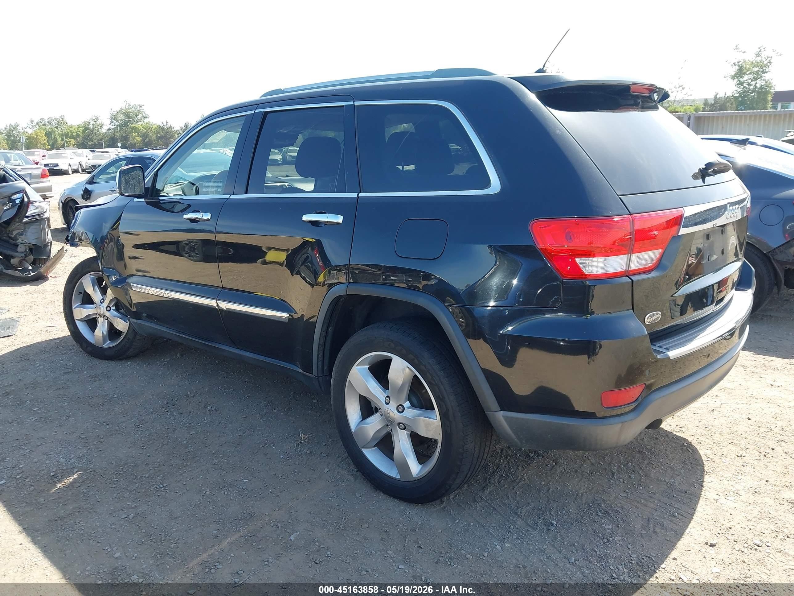 2012 Jeep Grand Cherokee Overland Black vin: 1C4RJECT1CC251541