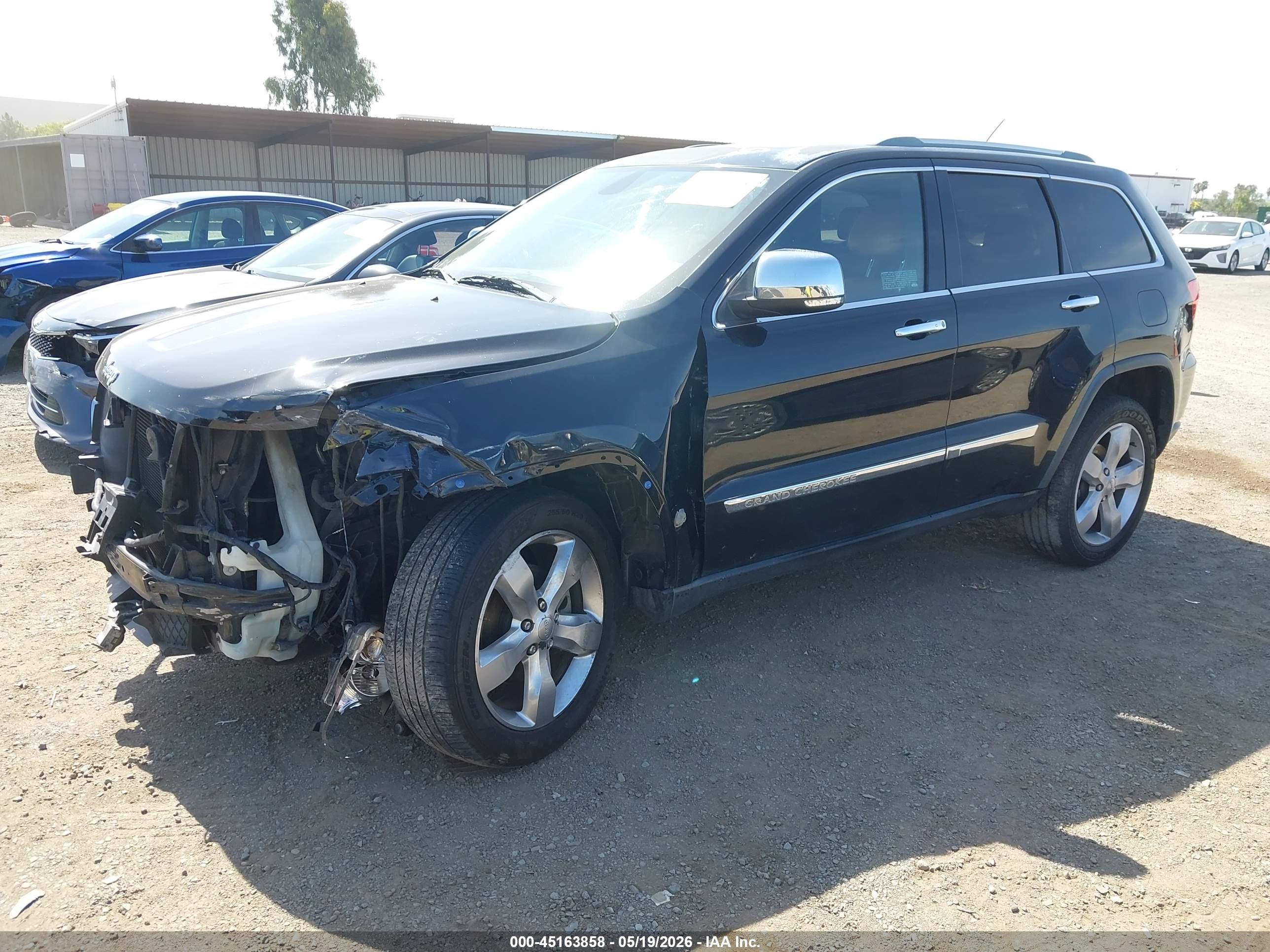 2012 Jeep Grand Cherokee Overland Black vin: 1C4RJECT1CC251541