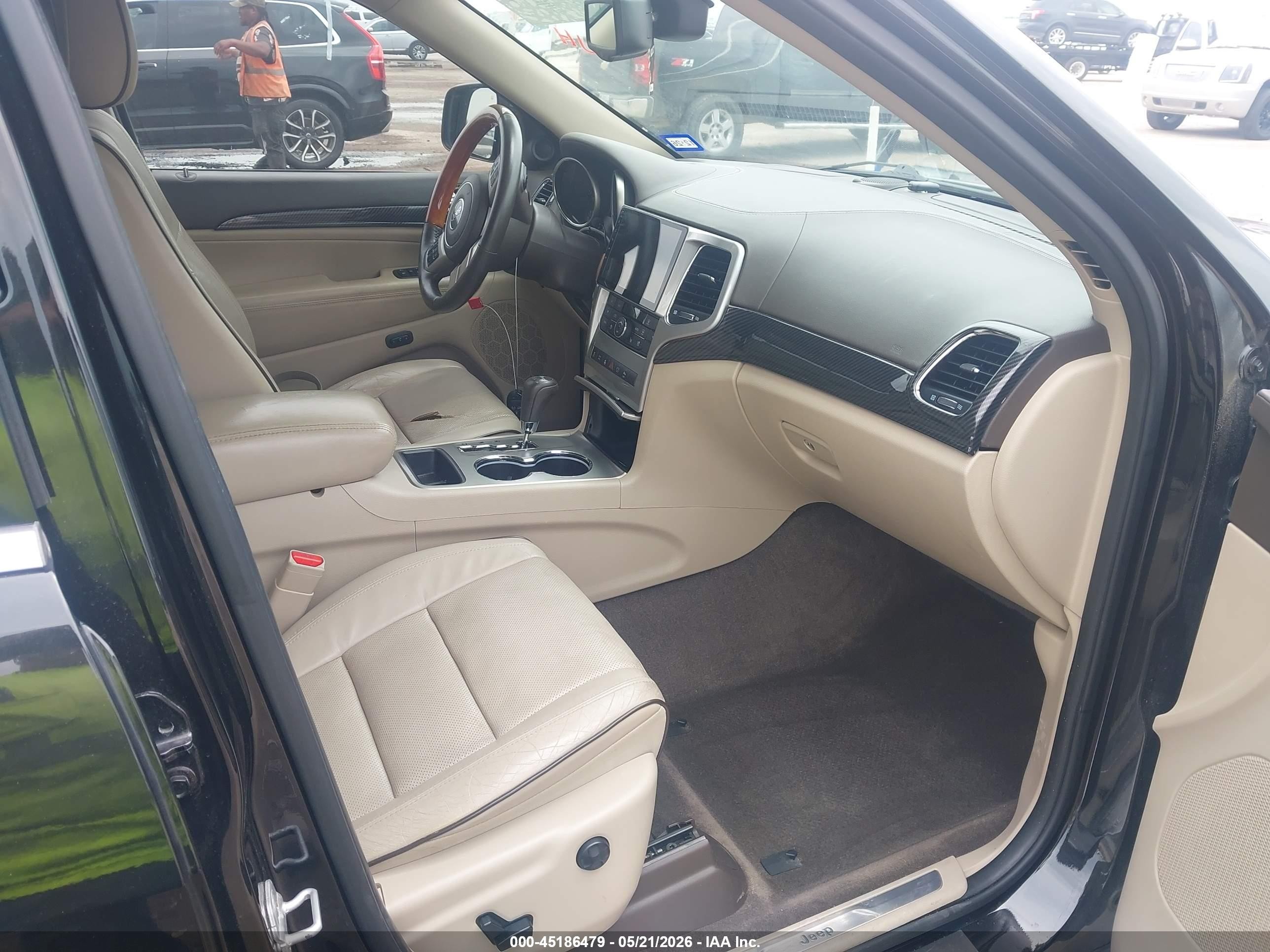 2013 Jeep Grand Cherokee Overland Black vin: 1C4RJECT1DC612770