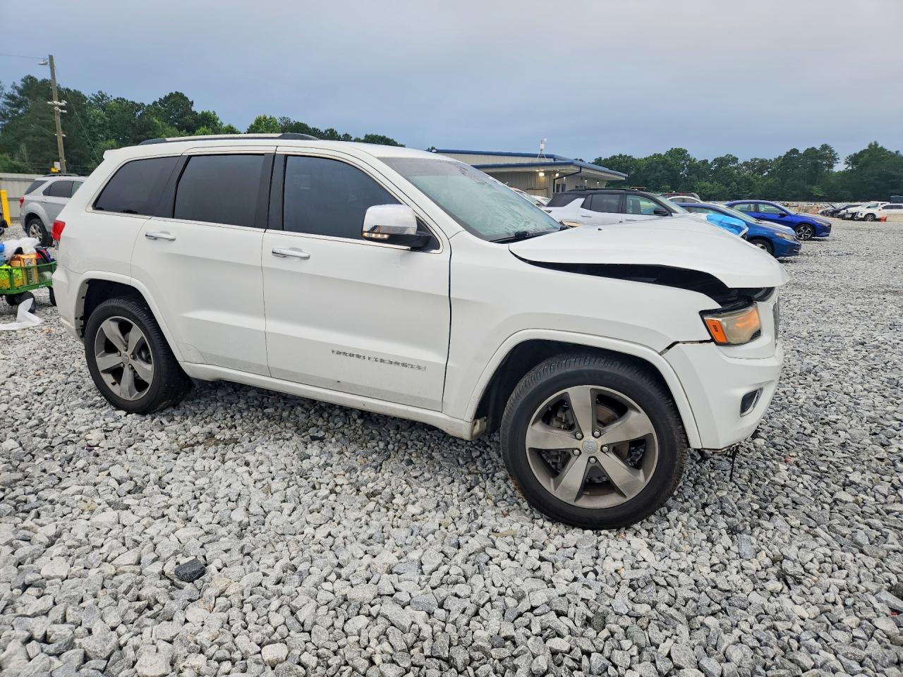 2014 Jeep Grand Cherokee Overland White vin: 1C4RJECT1EC130592