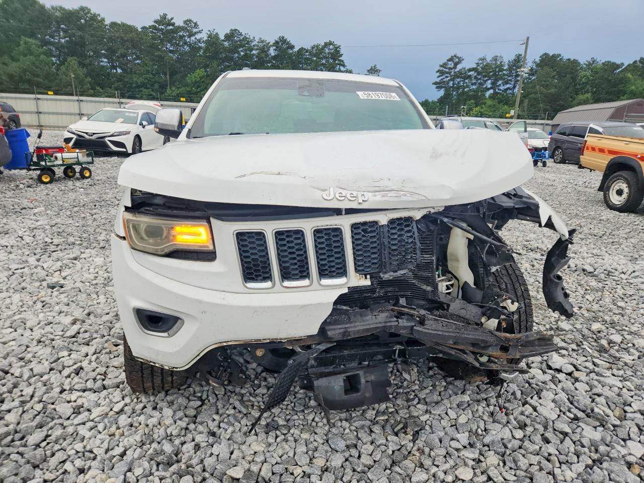 2014 Jeep Grand Cherokee Overland White vin: 1C4RJECT1EC130592