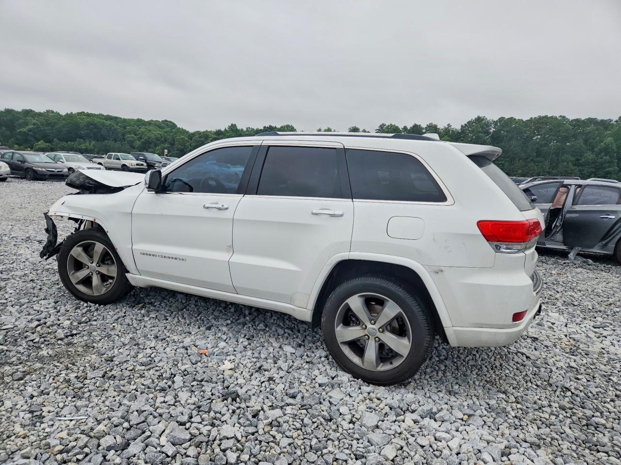2014 Jeep Grand Cherokee Overland White vin: 1C4RJECT1EC130592