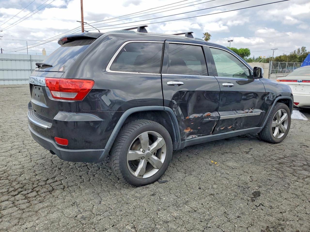 2012 Jeep Grand Cherokee Overland Black vin: 1C4RJECT2CC277646