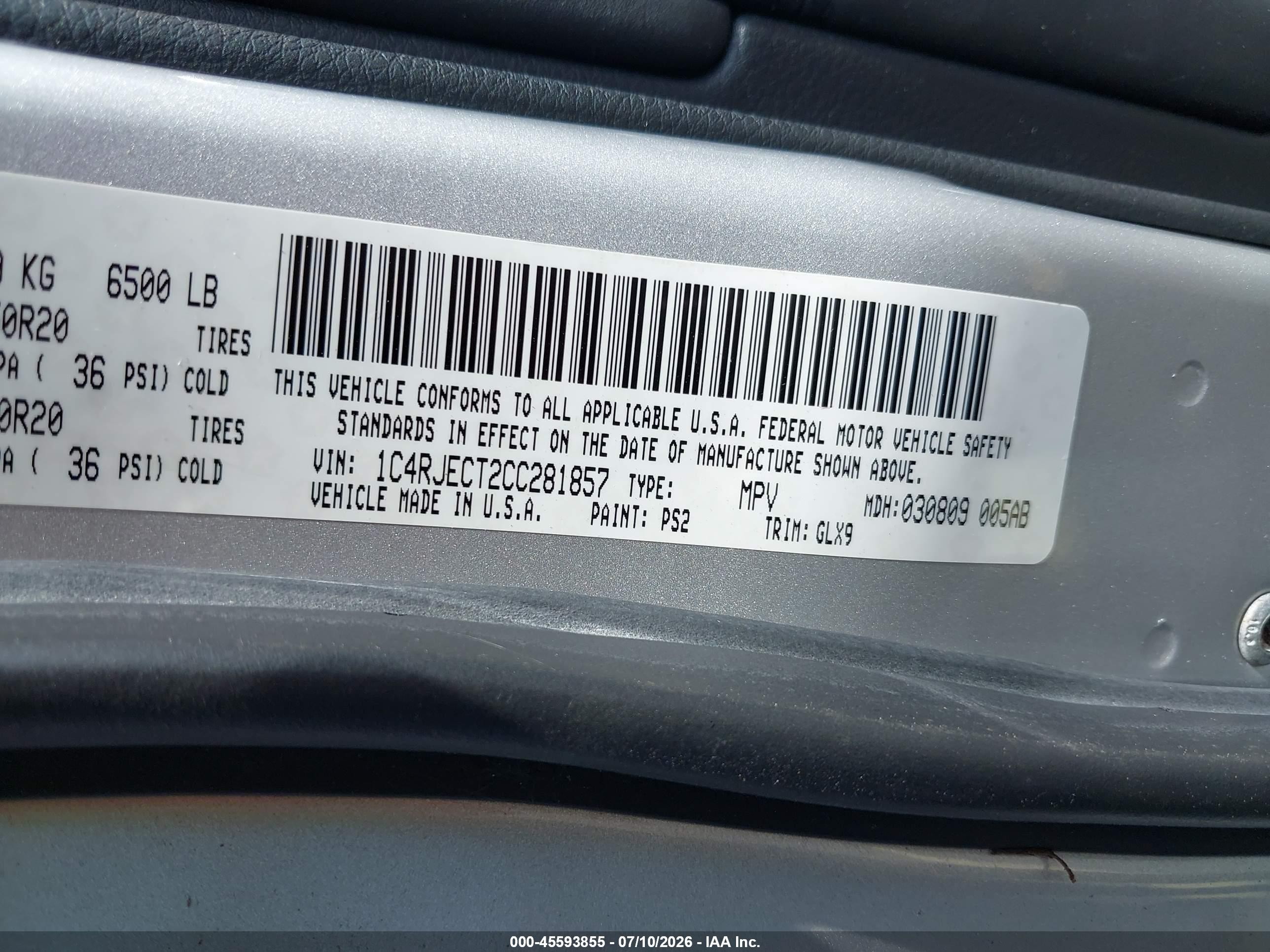 2012 Jeep Grand Cherokee Overland Silver vin: 1C4RJECT2CC281857