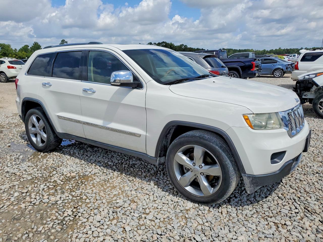 2012 Jeep Grand Cherokee Overland White vin: 1C4RJECT4CC362813