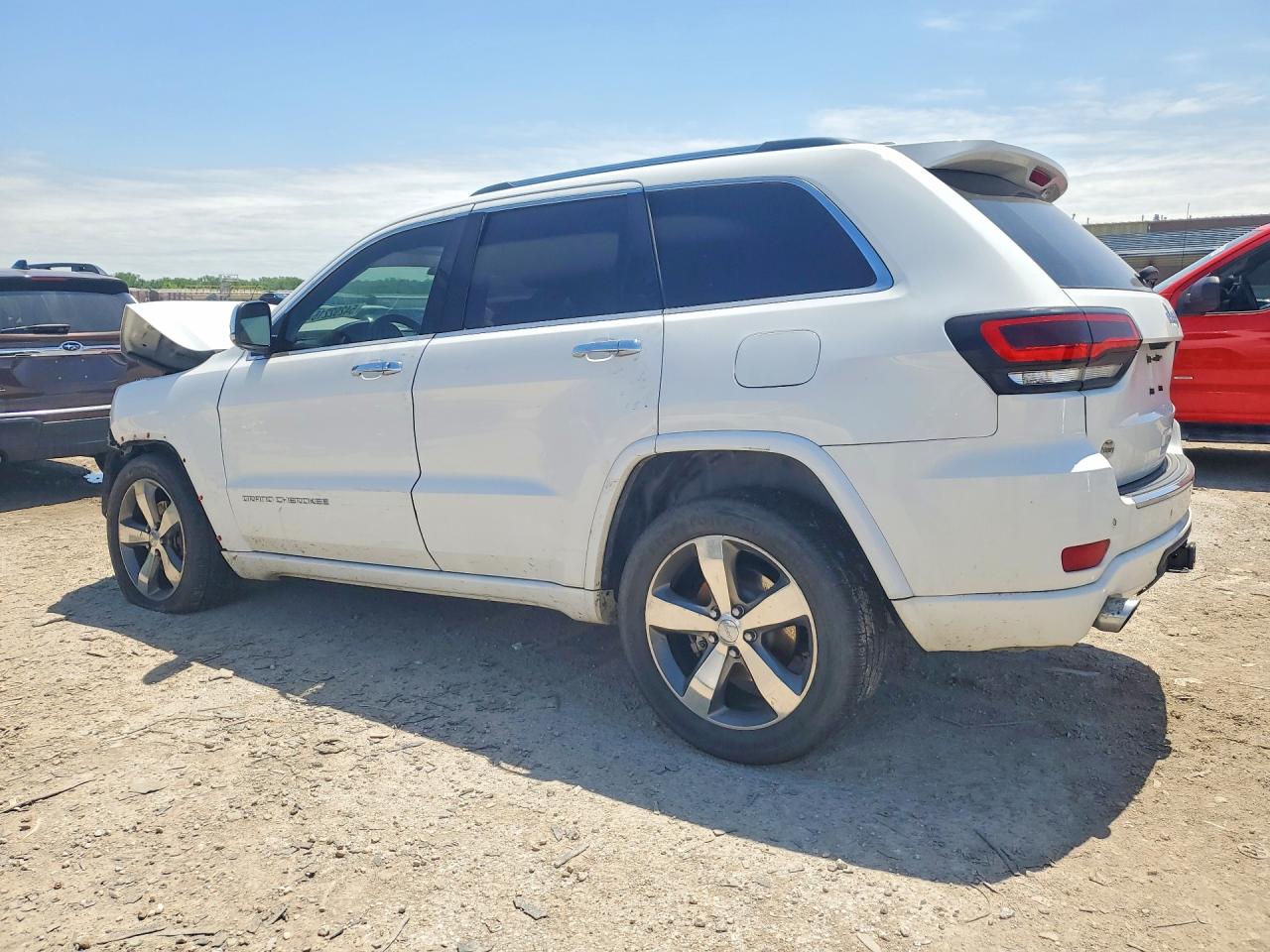 2014 Jeep Grand Cherokee Overland White vin: 1C4RJECT5EC509739
