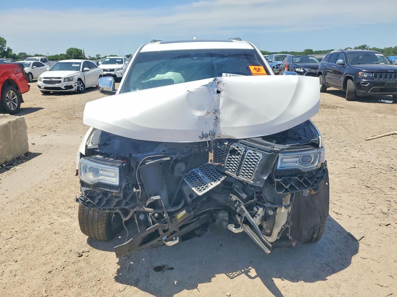 2014 Jeep Grand Cherokee Overland White vin: 1C4RJECT5EC509739