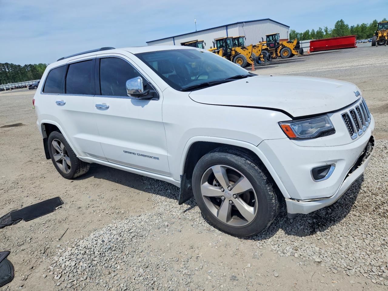 2014 Jeep Grand Cherokee Overland White vin: 1C4RJECT7EC329971