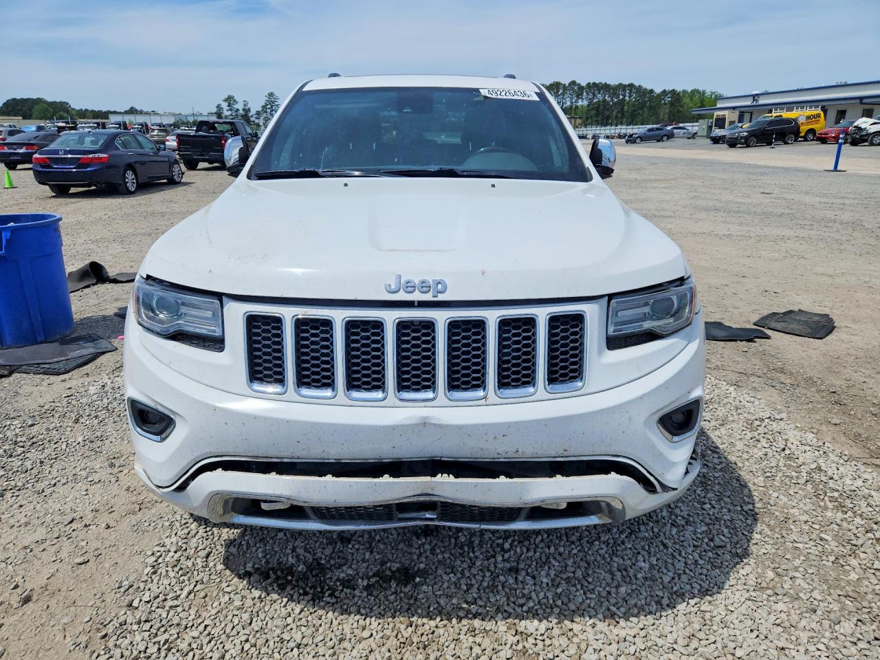 2014 Jeep Grand Cherokee Overland White vin: 1C4RJECT7EC329971