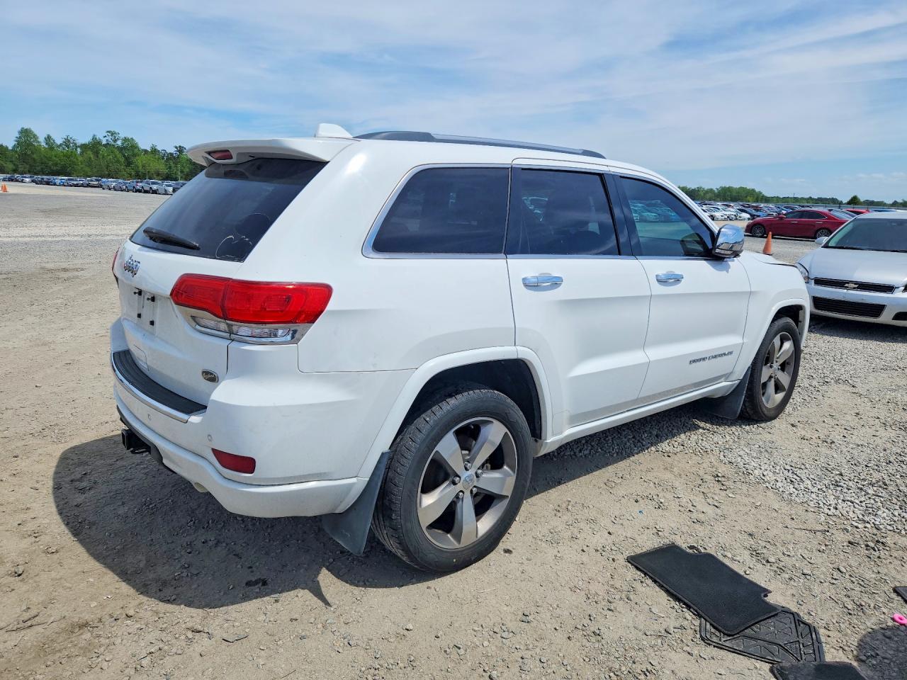2014 Jeep Grand Cherokee Overland White vin: 1C4RJECT7EC329971