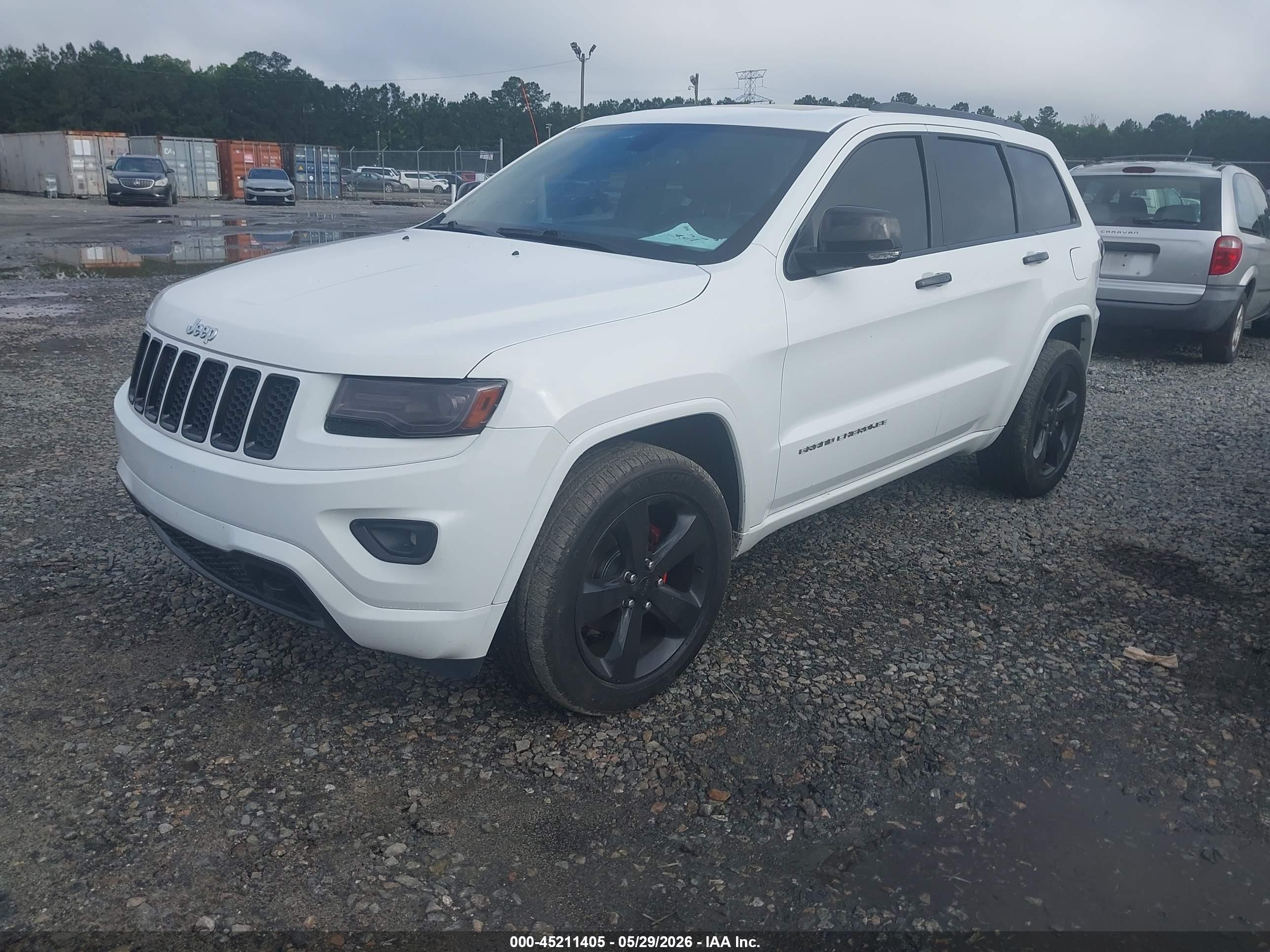 2014 Jeep Grand Cherokee Overland White vin: 1C4RJECT7EC366597