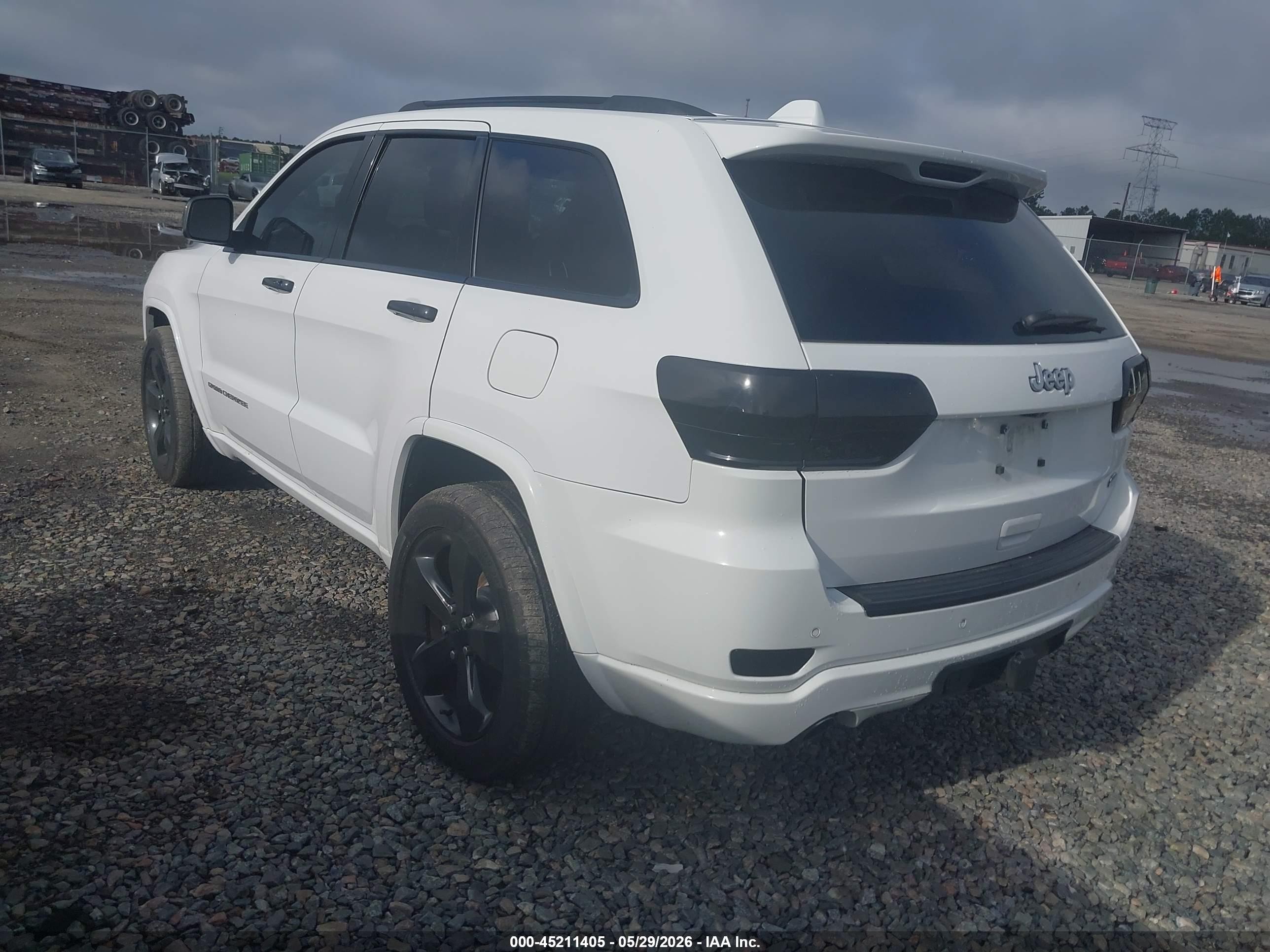 2014 Jeep Grand Cherokee Overland White vin: 1C4RJECT7EC366597