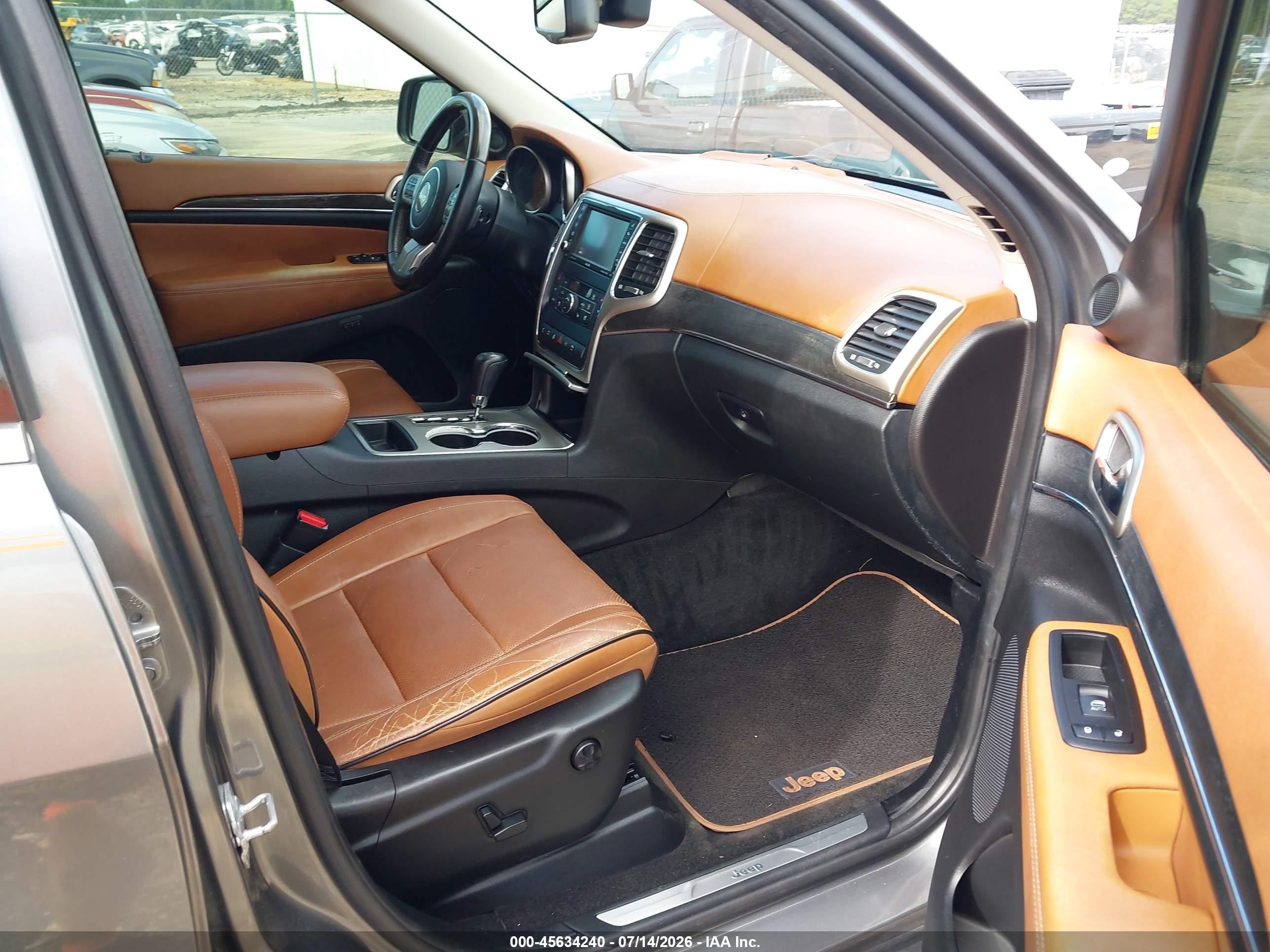 2012 Jeep Grand Cherokee Overland Gray vin: 1C4RJECT8CC247180