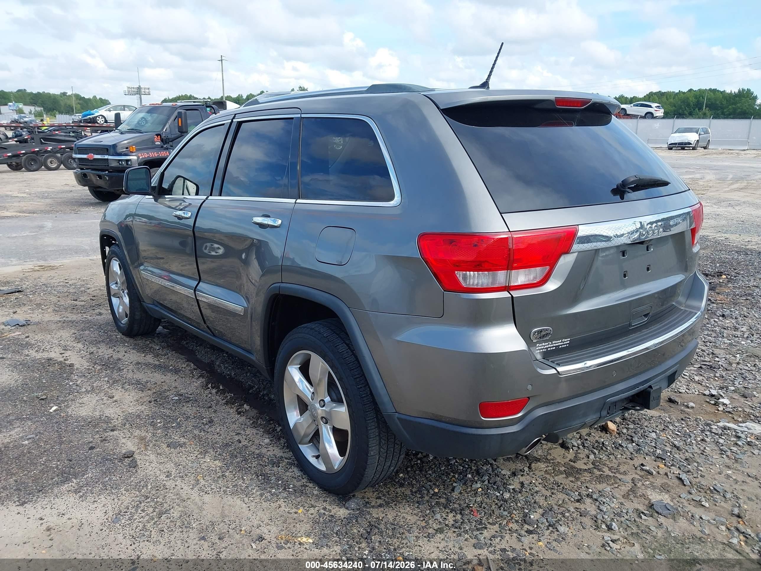 2012 Jeep Grand Cherokee Overland Gray vin: 1C4RJECT8CC247180