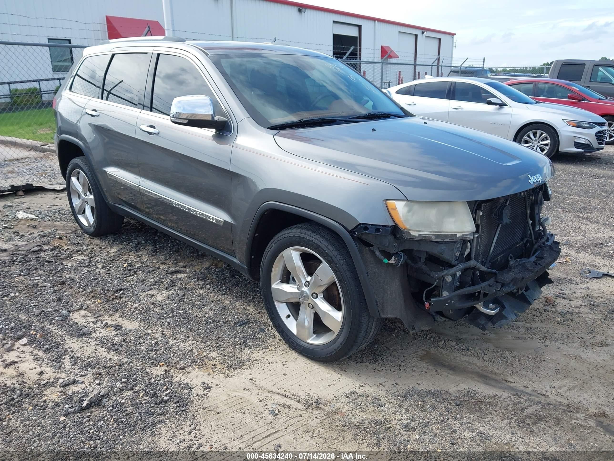 2012 Jeep Grand Cherokee Overland Gray vin: 1C4RJECT8CC247180