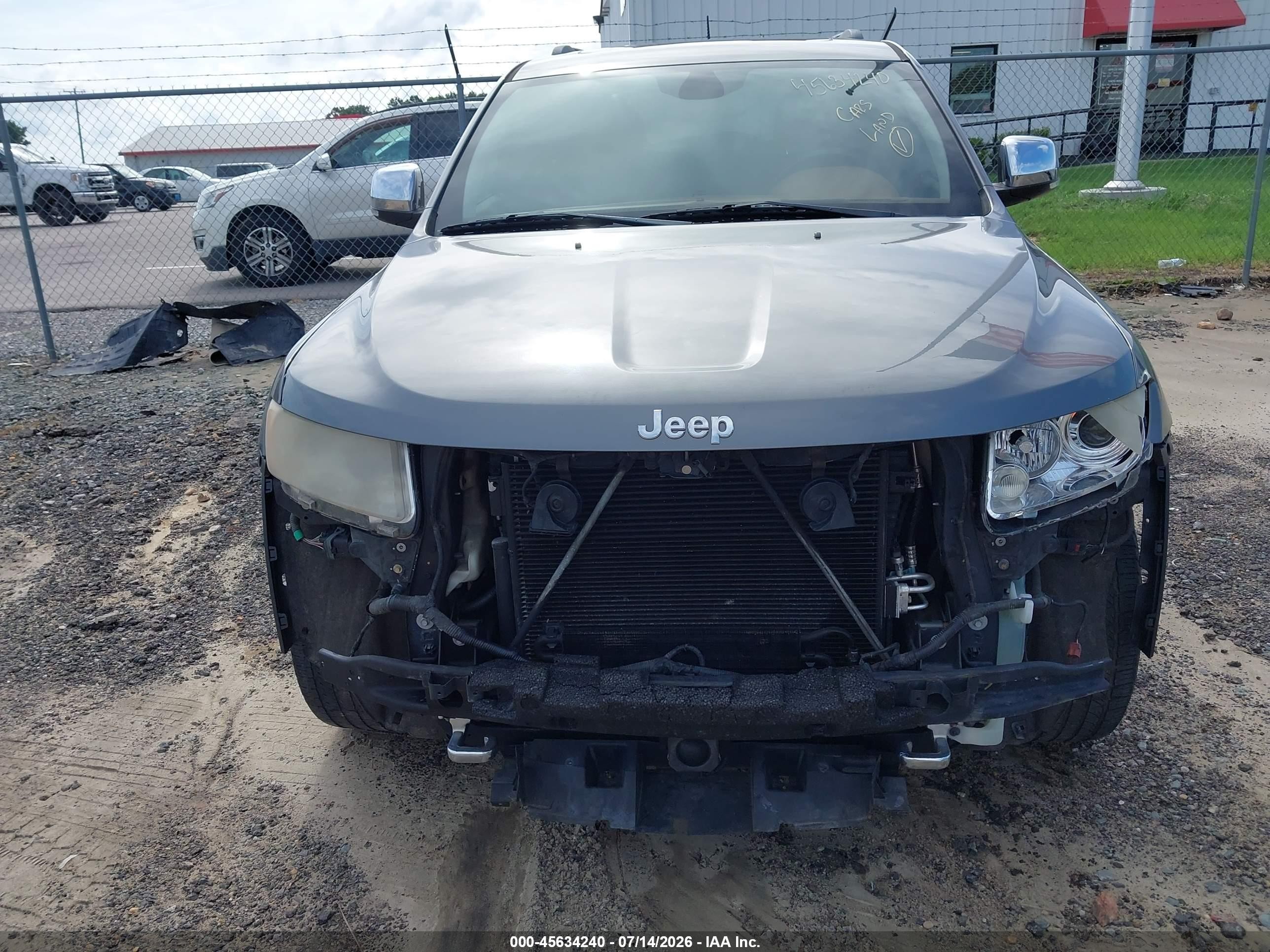 2012 Jeep Grand Cherokee Overland Gray vin: 1C4RJECT8CC247180