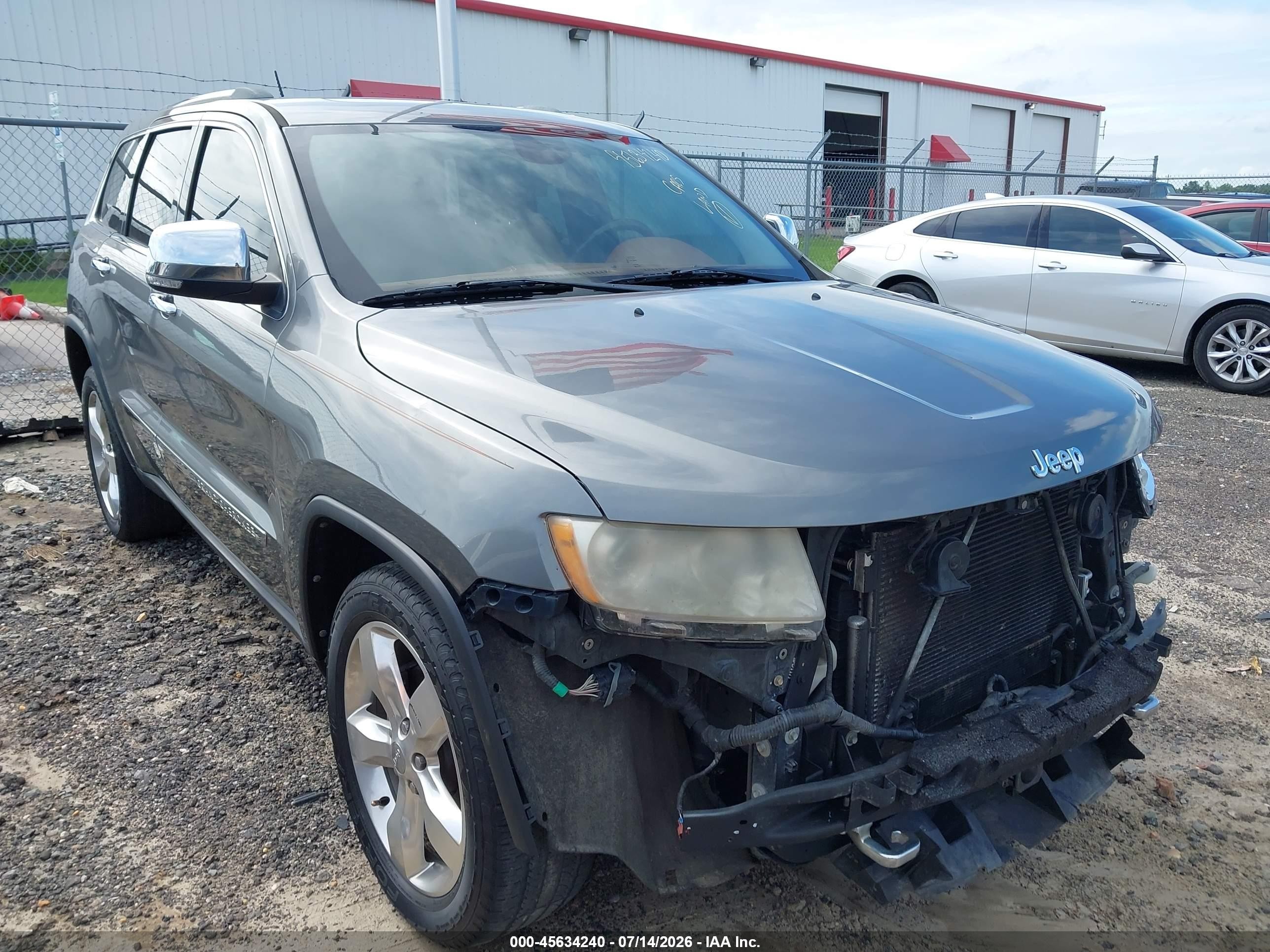 2012 Jeep Grand Cherokee Overland Gray vin: 1C4RJECT8CC247180