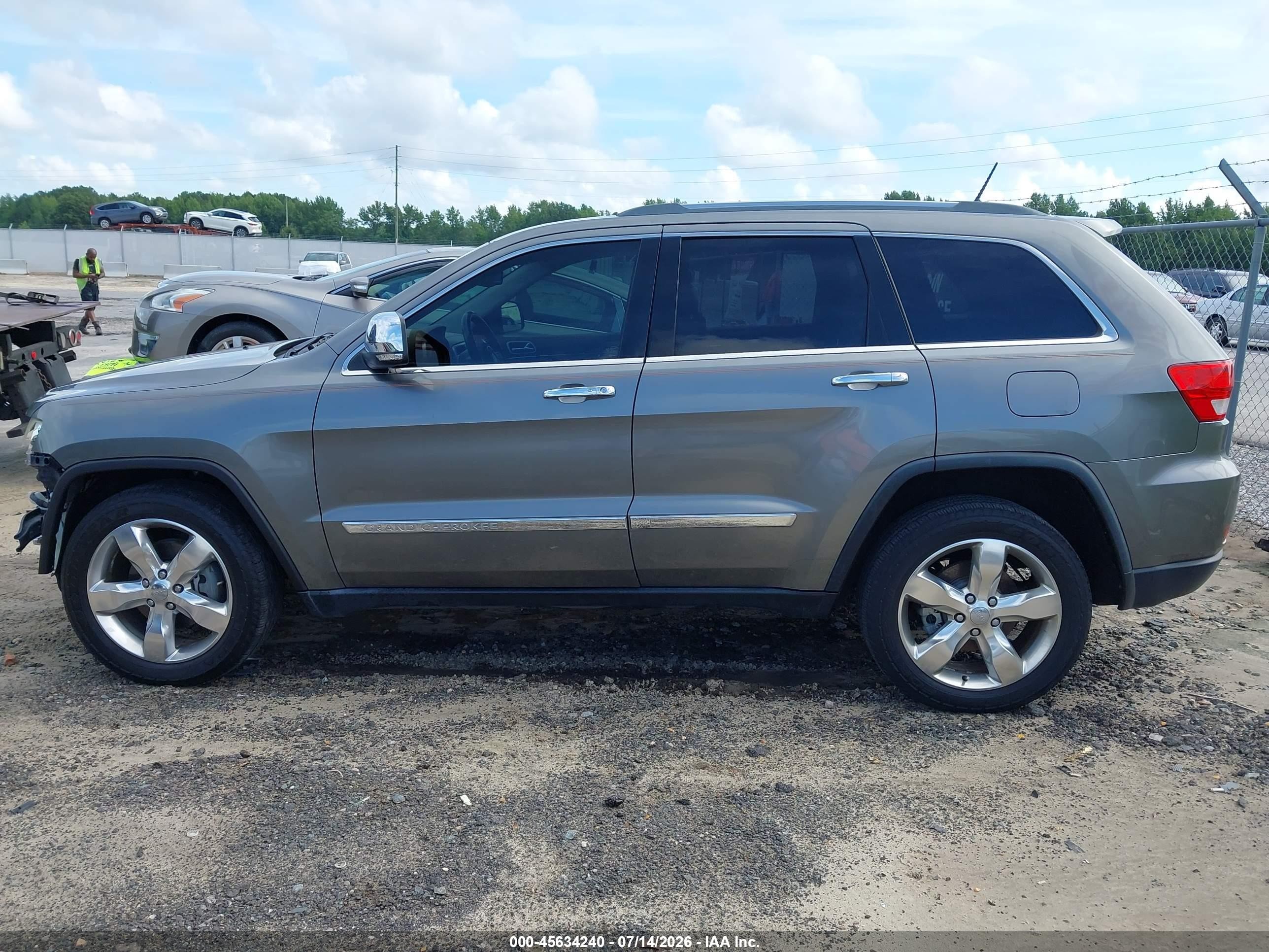 2012 Jeep Grand Cherokee Overland Gray vin: 1C4RJECT8CC247180