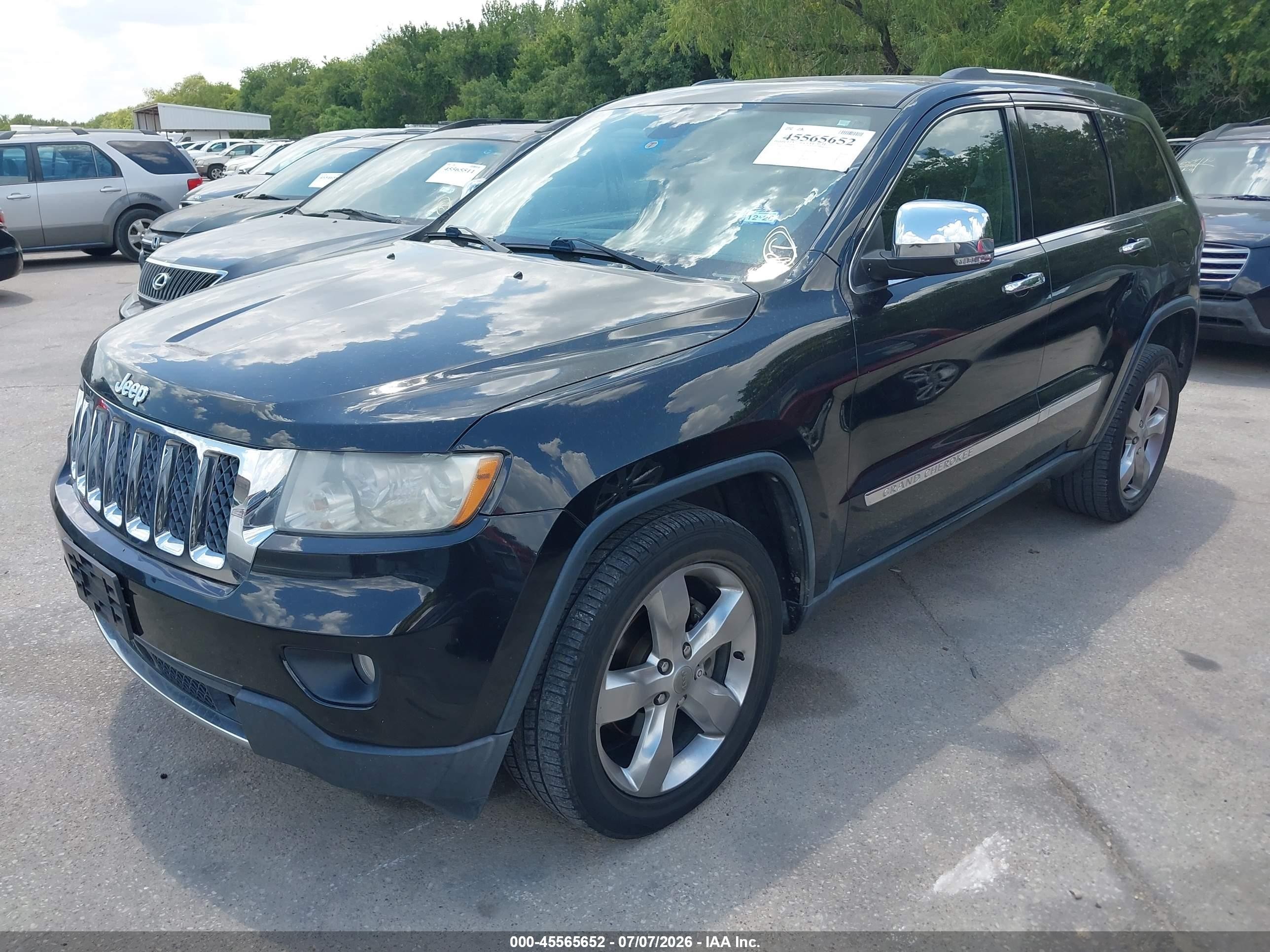 2013 Jeep Grand Cherokee Overland Black vin: 1C4RJECT8DC636984