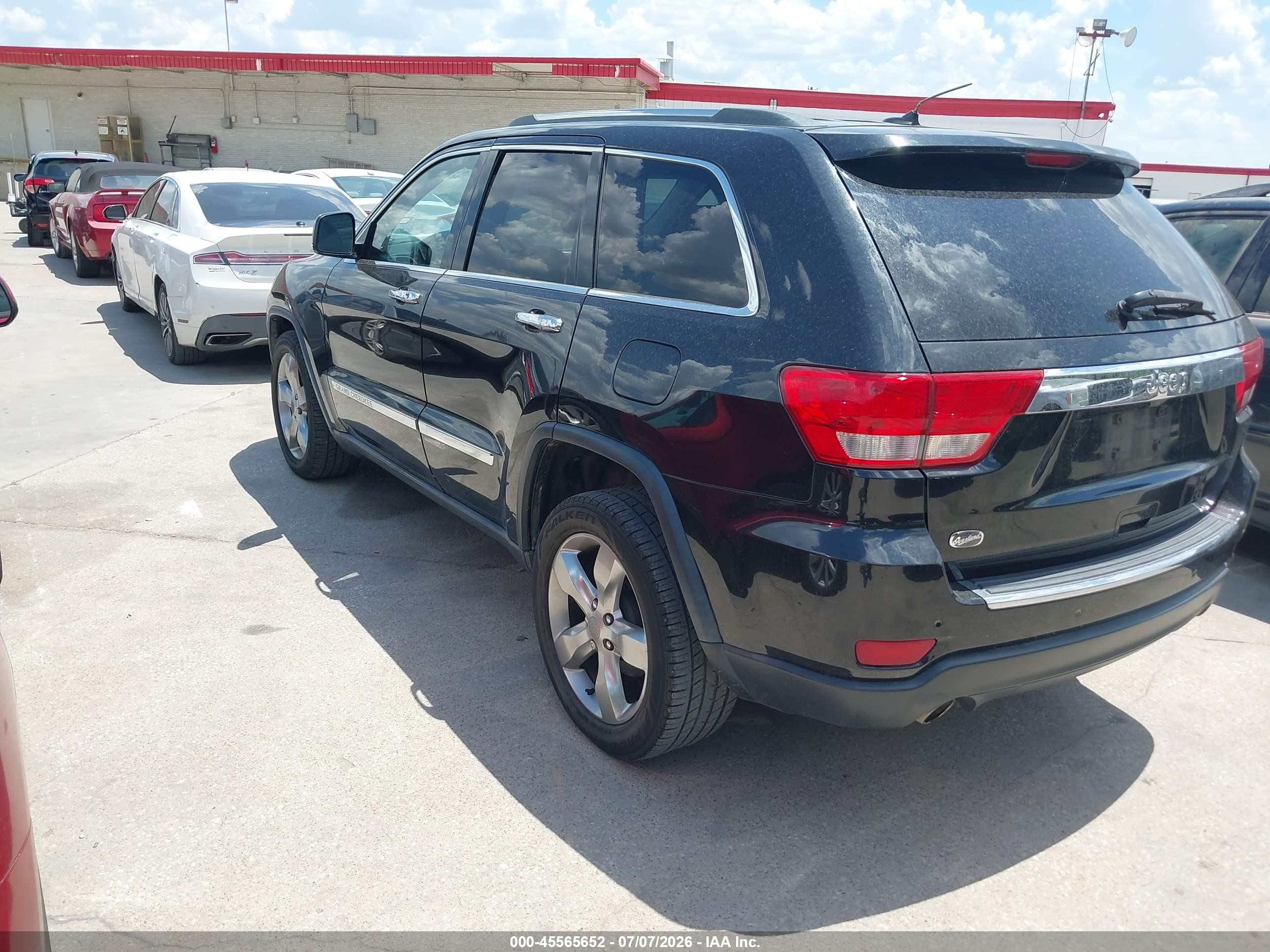 2013 Jeep Grand Cherokee Overland Black vin: 1C4RJECT8DC636984