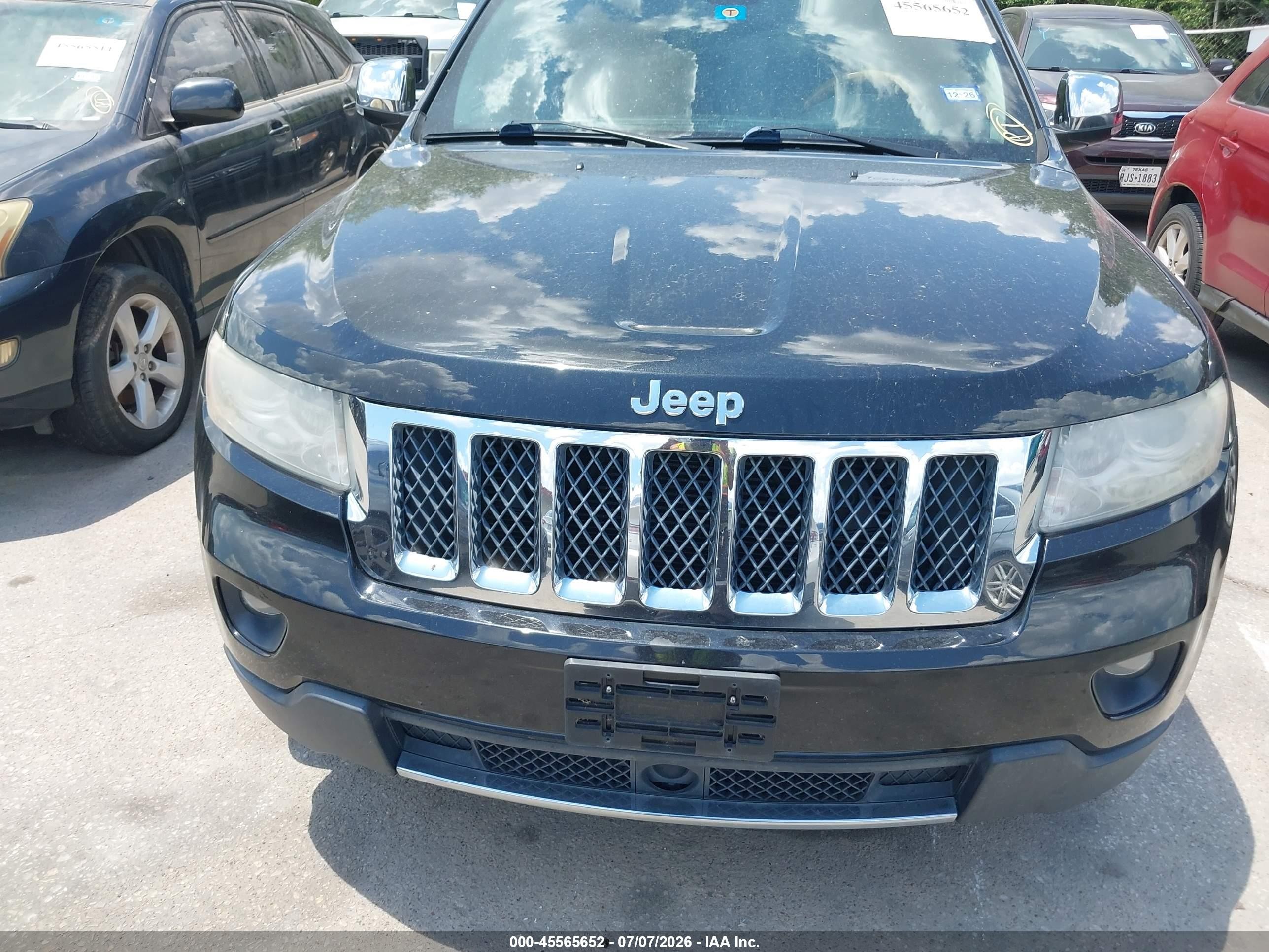 2013 Jeep Grand Cherokee Overland Black vin: 1C4RJECT8DC636984