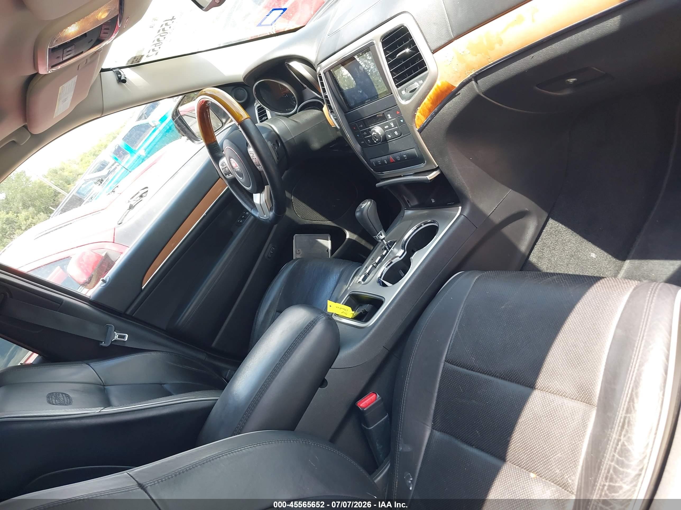 2013 Jeep Grand Cherokee Overland Black vin: 1C4RJECT8DC636984