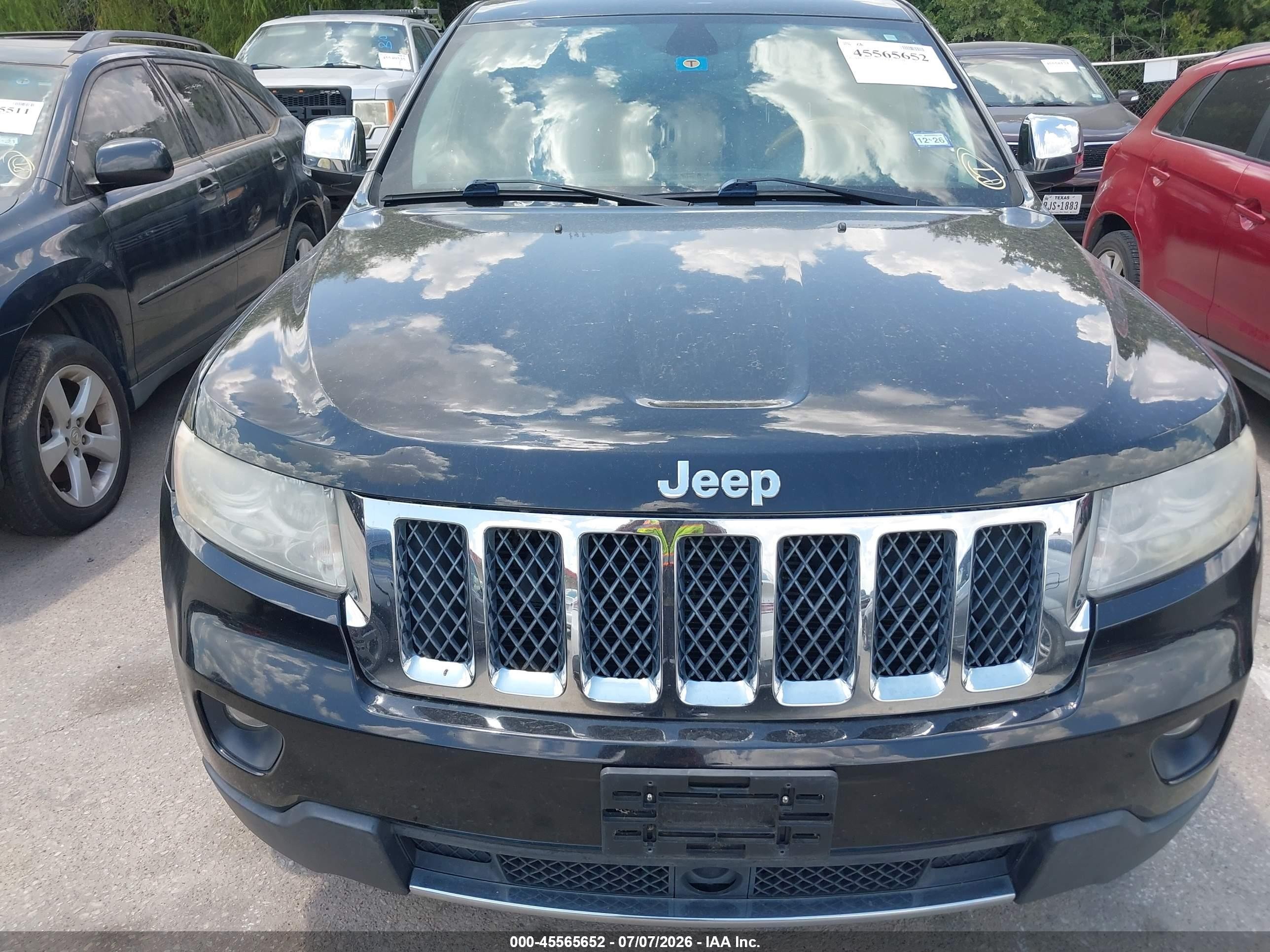 2013 Jeep Grand Cherokee Overland Black vin: 1C4RJECT8DC636984