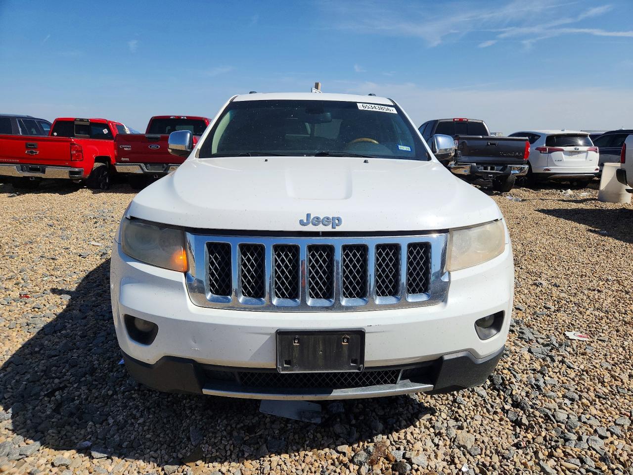 2013 Jeep Grand Cherokee Overland White vin: 1C4RJECT8DC647211