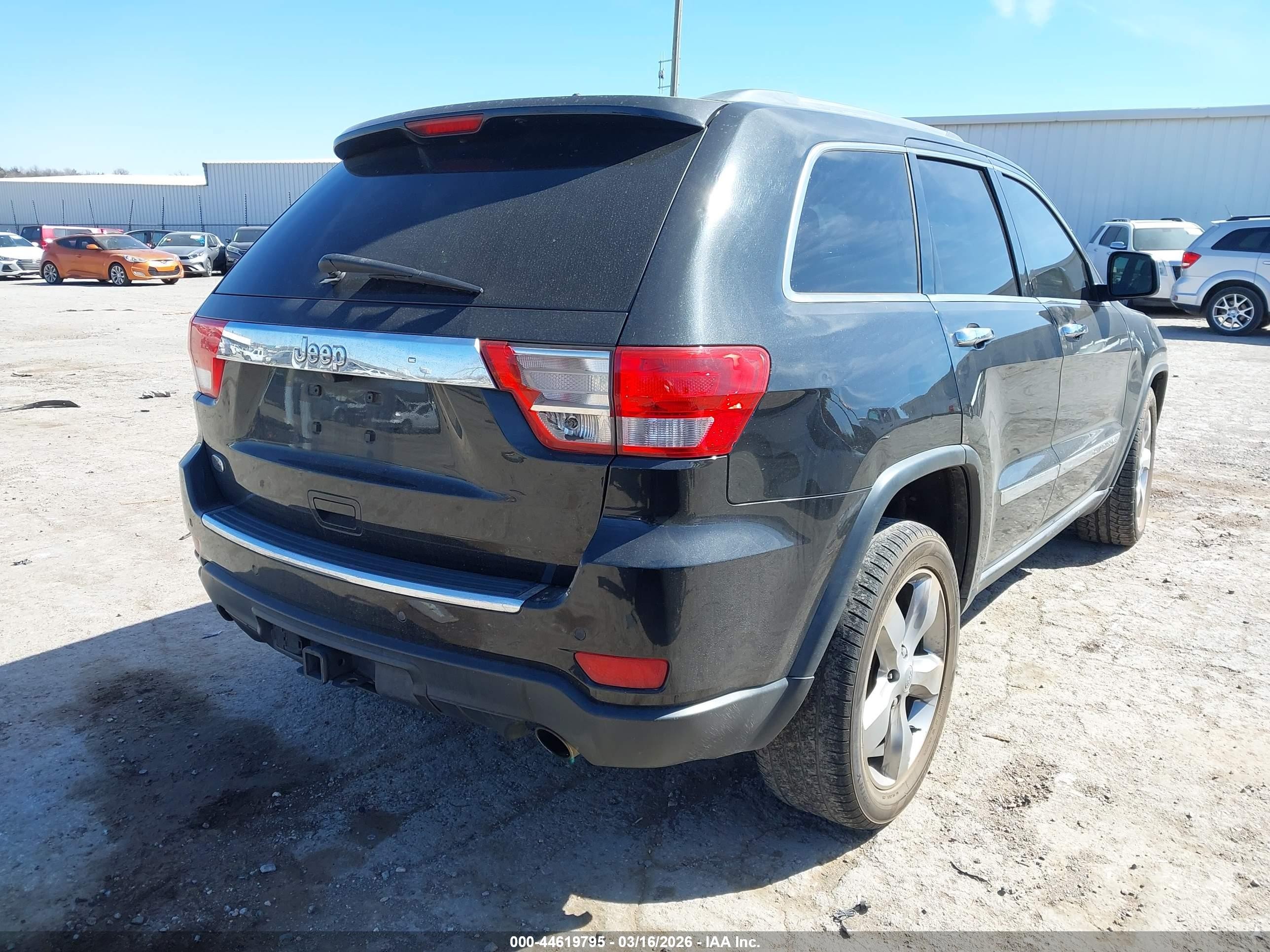 2013 Jeep Grand Cherokee Overland Black vin: 1C4RJECT9DC647010
