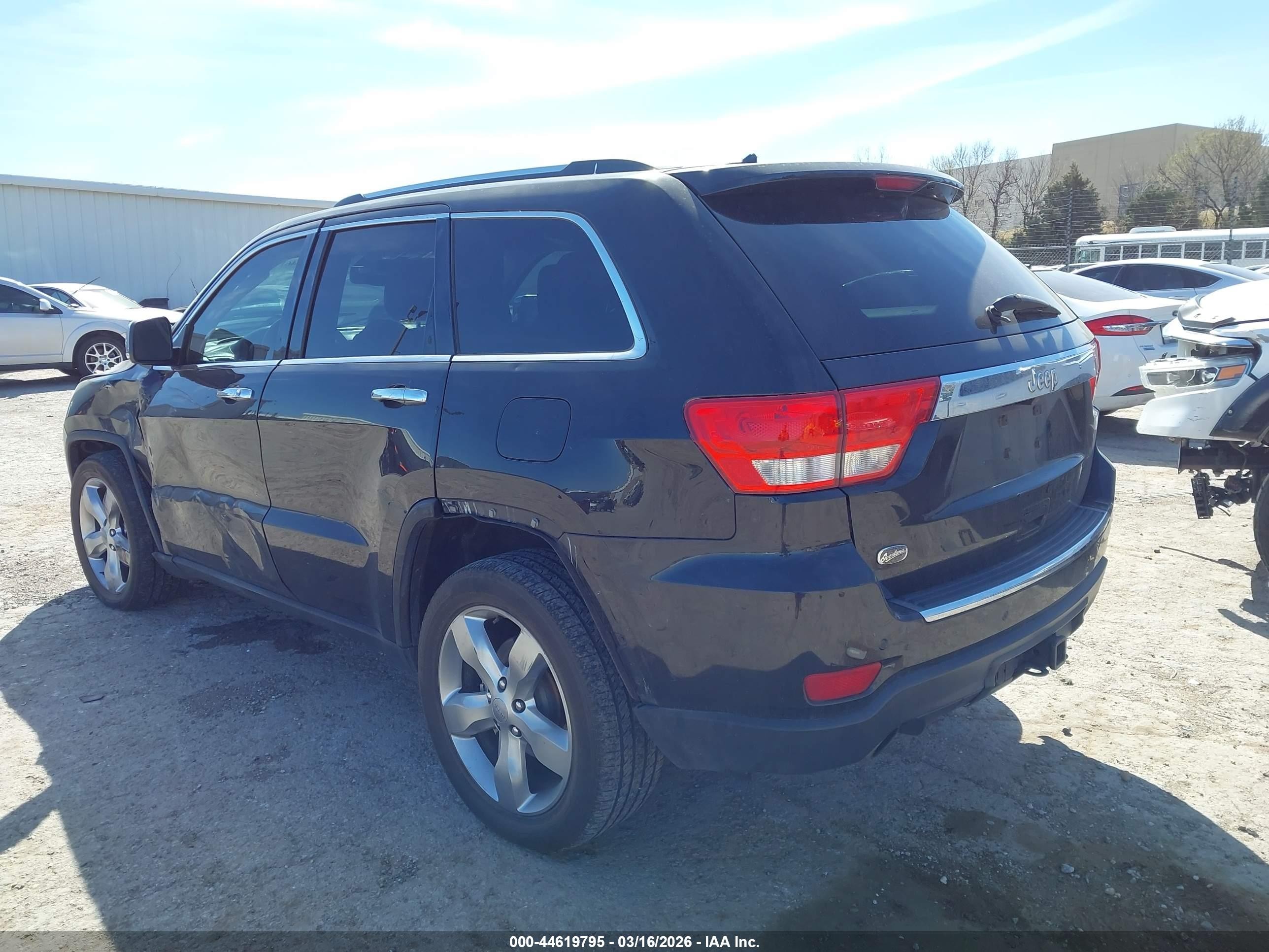 2013 Jeep Grand Cherokee Overland Black vin: 1C4RJECT9DC647010