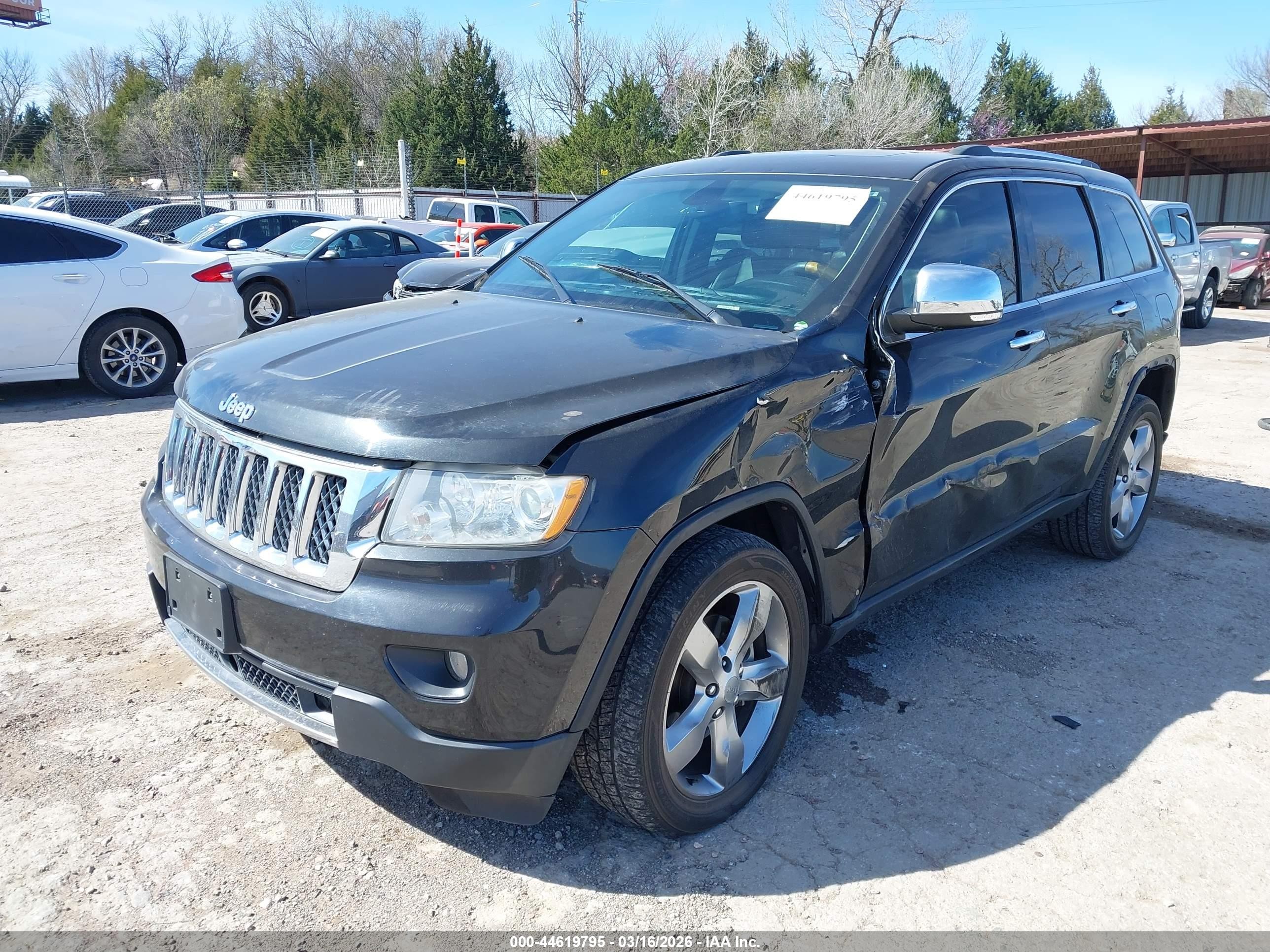 2013 Jeep Grand Cherokee Overland Black vin: 1C4RJECT9DC647010