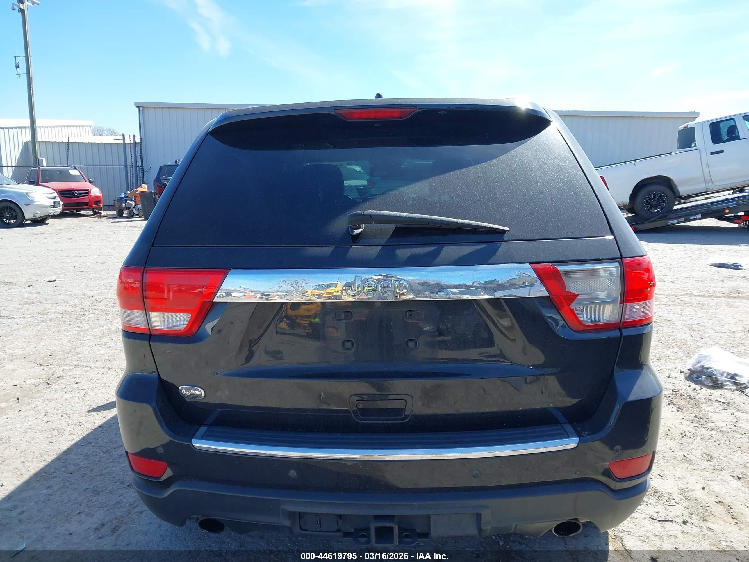 2013 Jeep Grand Cherokee Overland Black vin: 1C4RJECT9DC647010