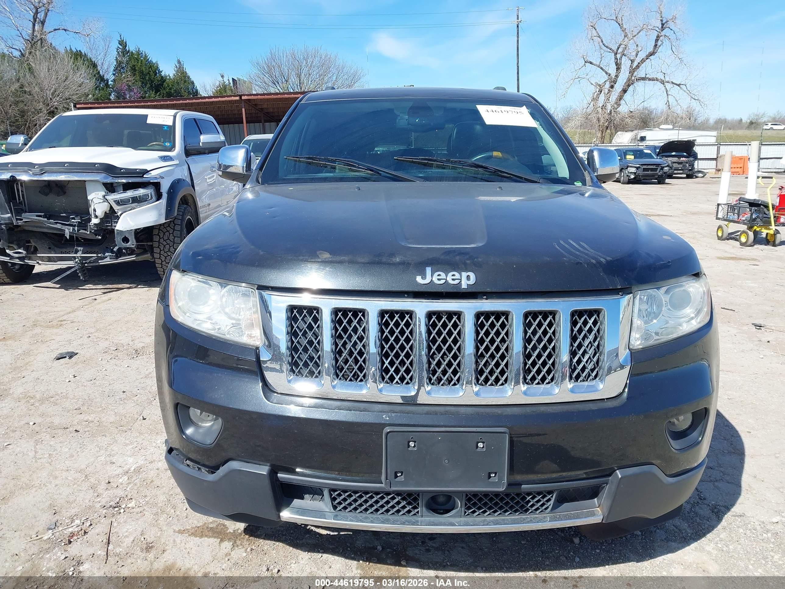 2013 Jeep Grand Cherokee Overland Black vin: 1C4RJECT9DC647010