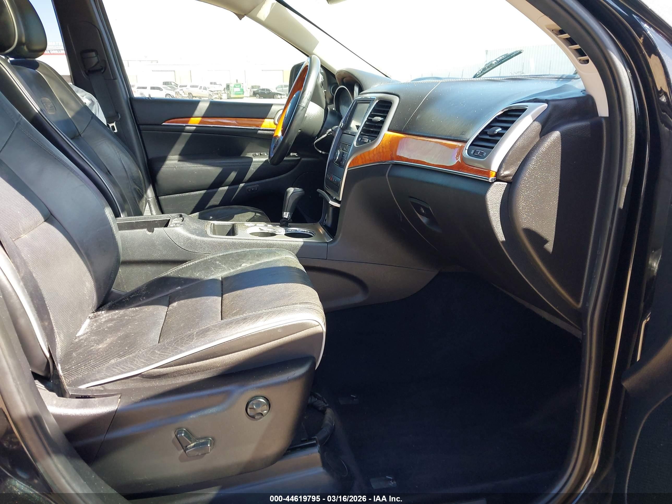 2013 Jeep Grand Cherokee Overland Black vin: 1C4RJECT9DC647010