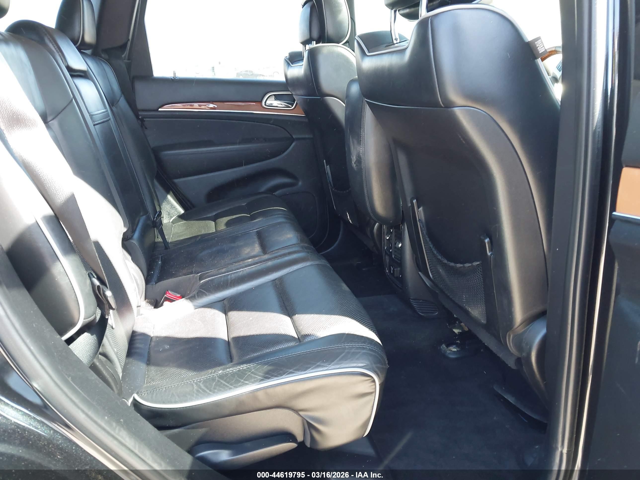 2013 Jeep Grand Cherokee Overland Black vin: 1C4RJECT9DC647010