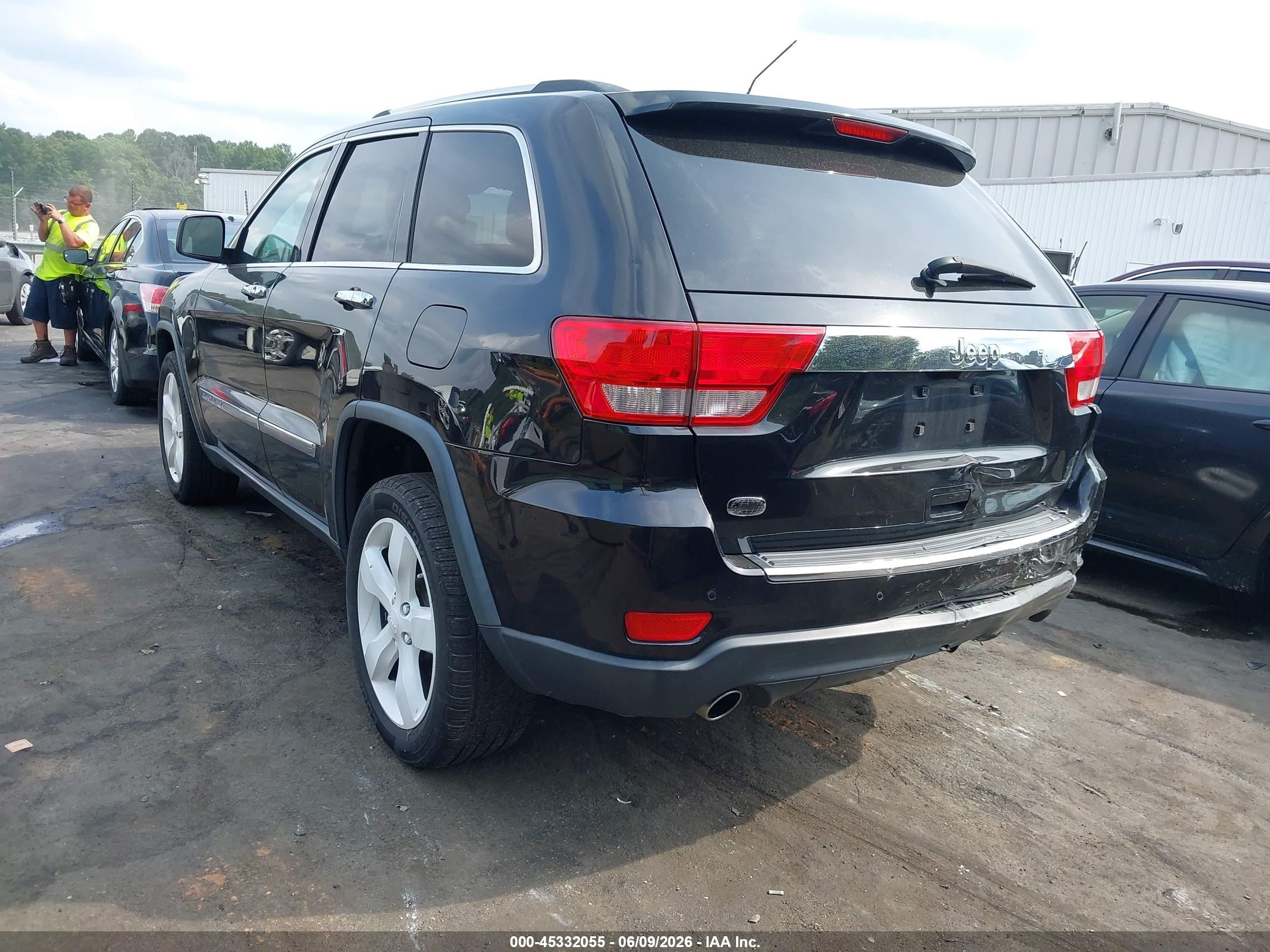 2013 Jeep Grand Cherokee Overland Black vin: 1C4RJECT9DC652241