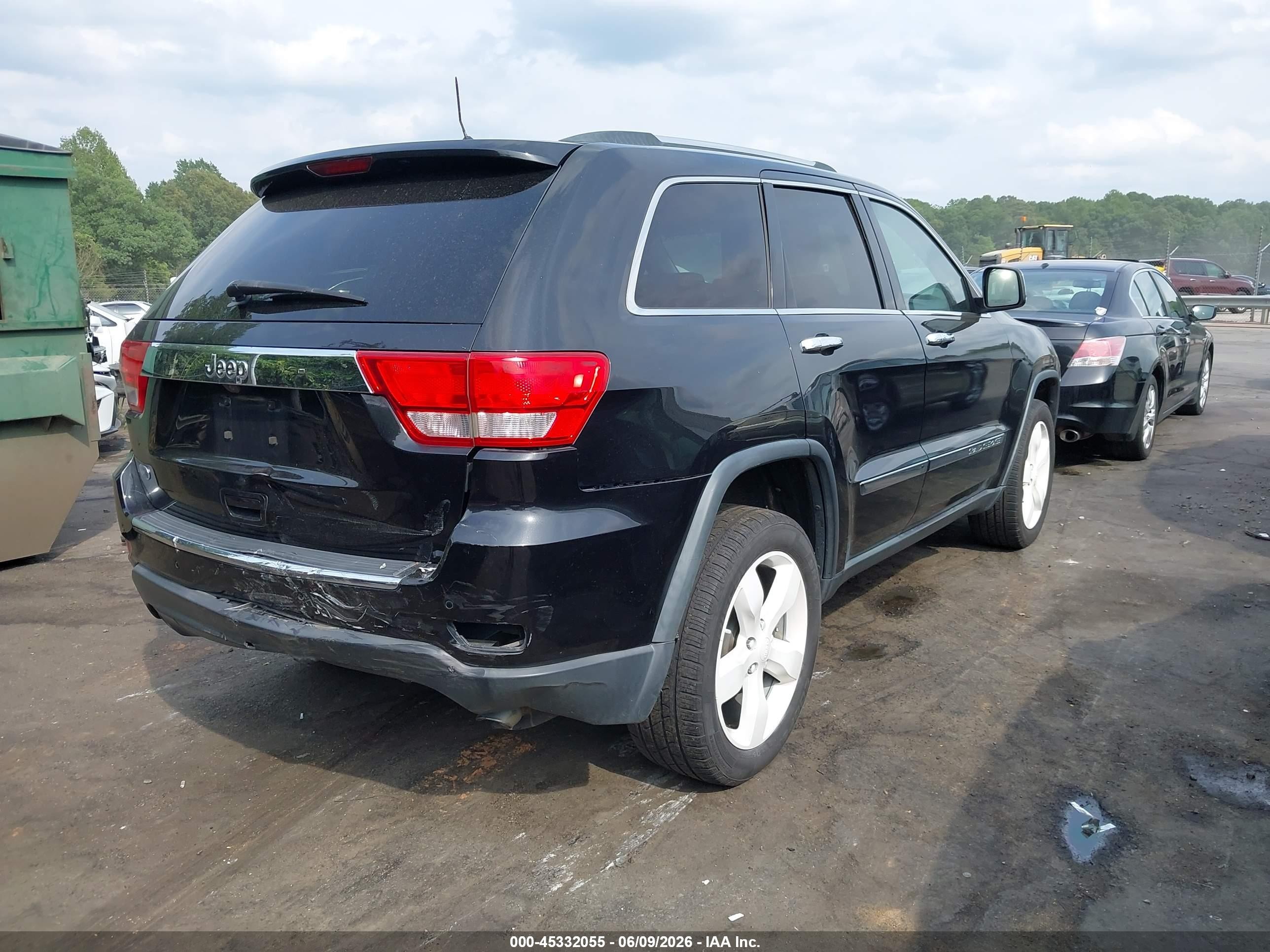 2013 Jeep Grand Cherokee Overland Black vin: 1C4RJECT9DC652241