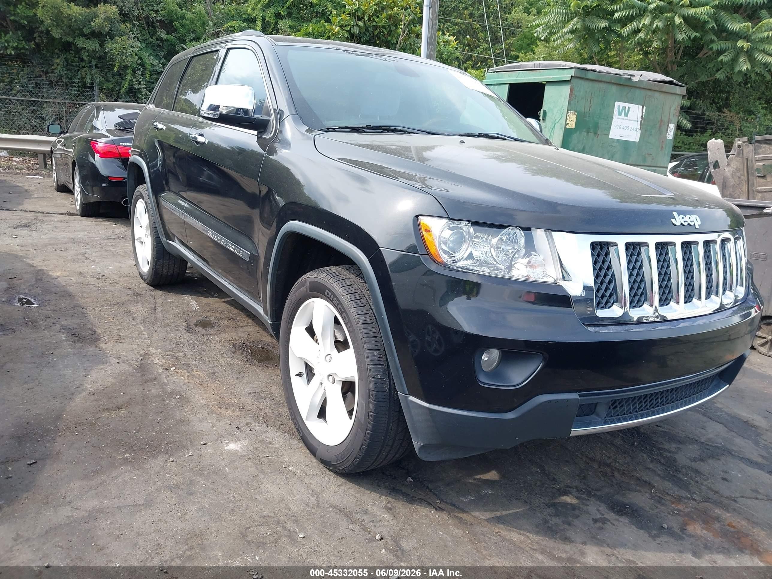 2013 Jeep Grand Cherokee Overland Black vin: 1C4RJECT9DC652241