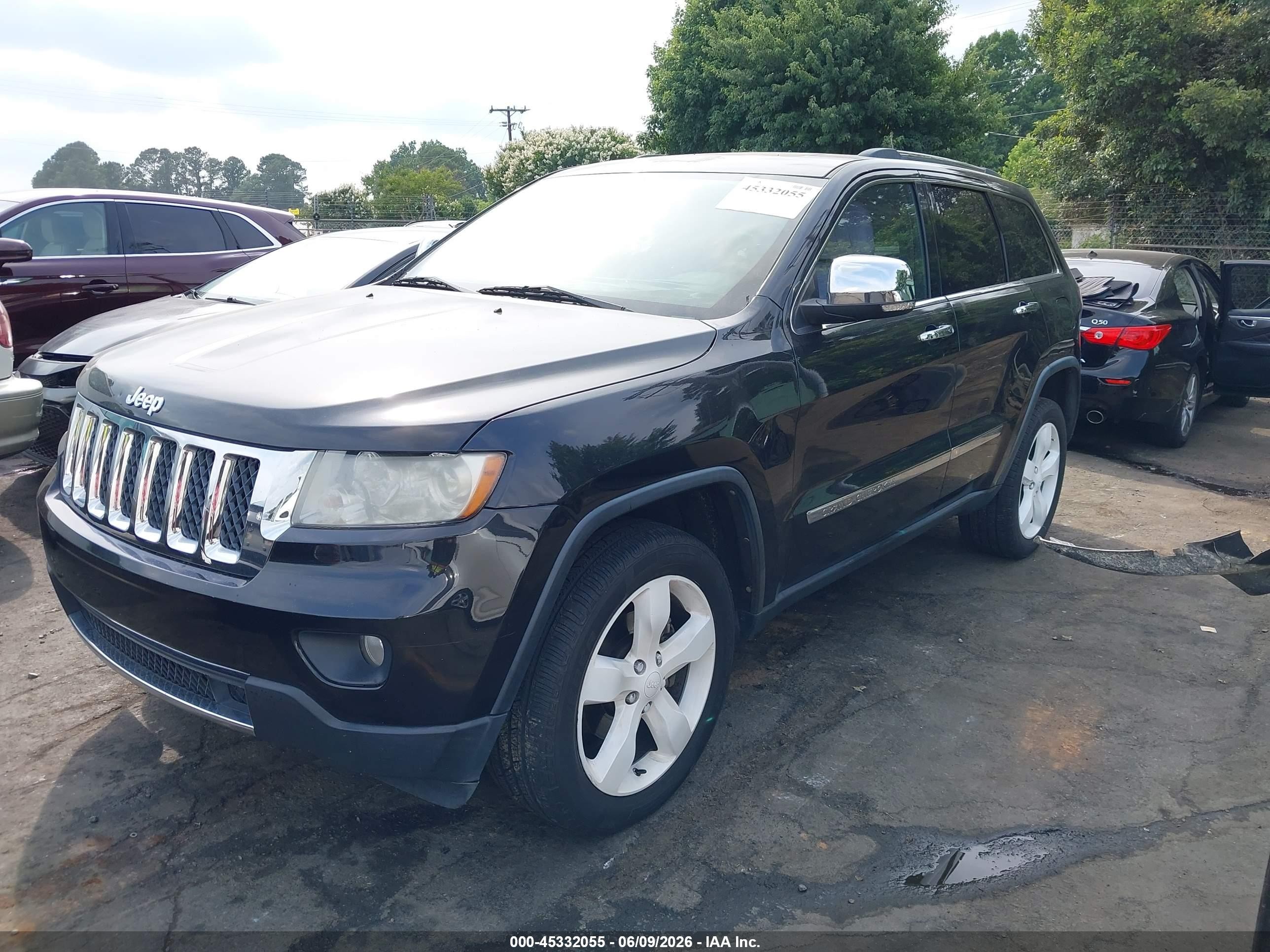 2013 Jeep Grand Cherokee Overland Black vin: 1C4RJECT9DC652241
