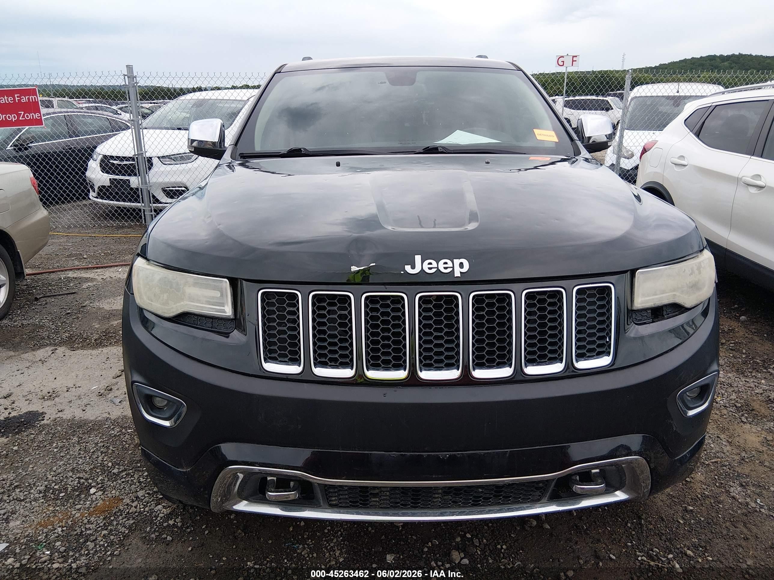2014 Jeep Grand Cherokee Overland Black vin: 1C4RJECT9EC160424