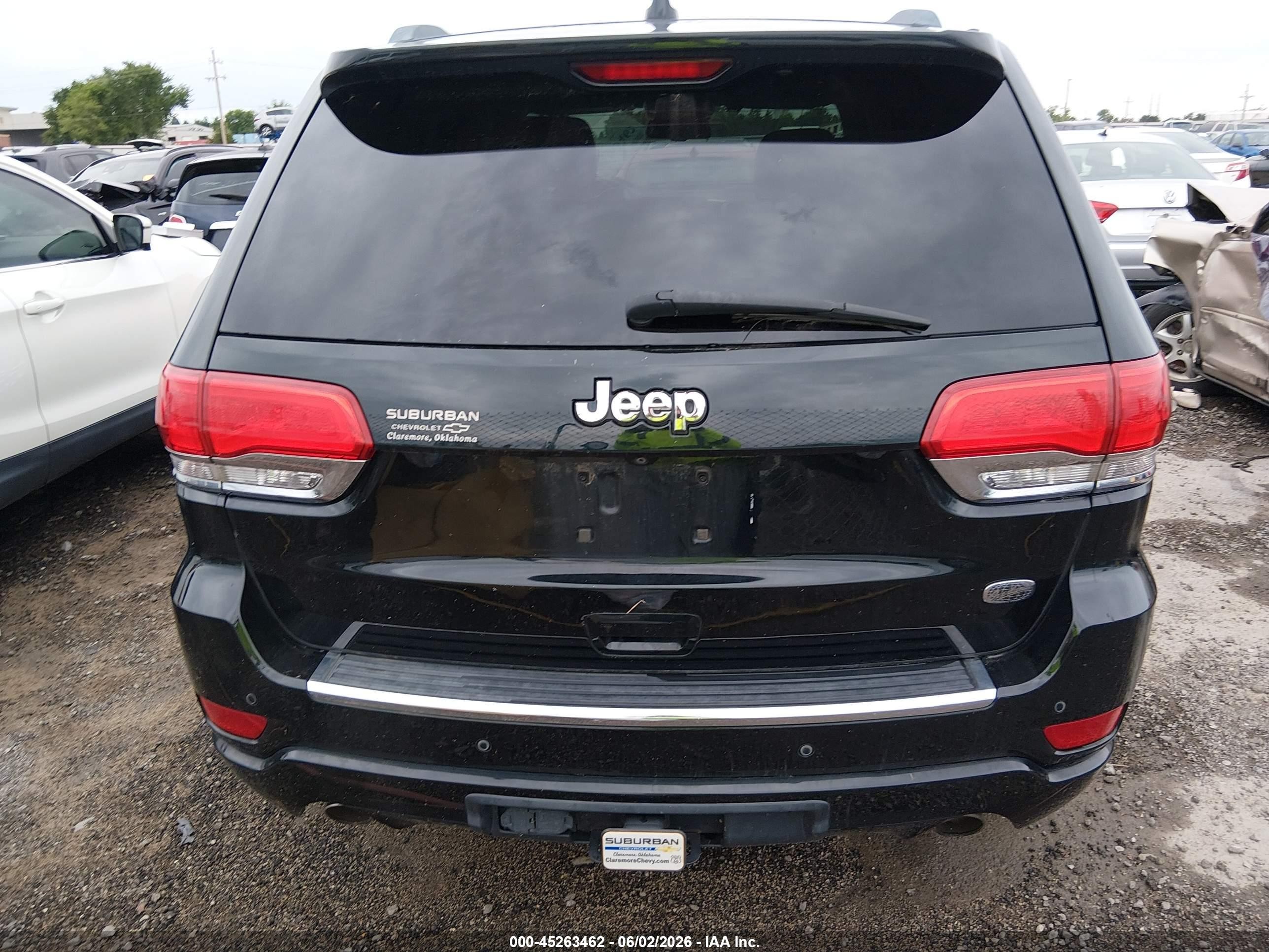 2014 Jeep Grand Cherokee Overland Black vin: 1C4RJECT9EC160424