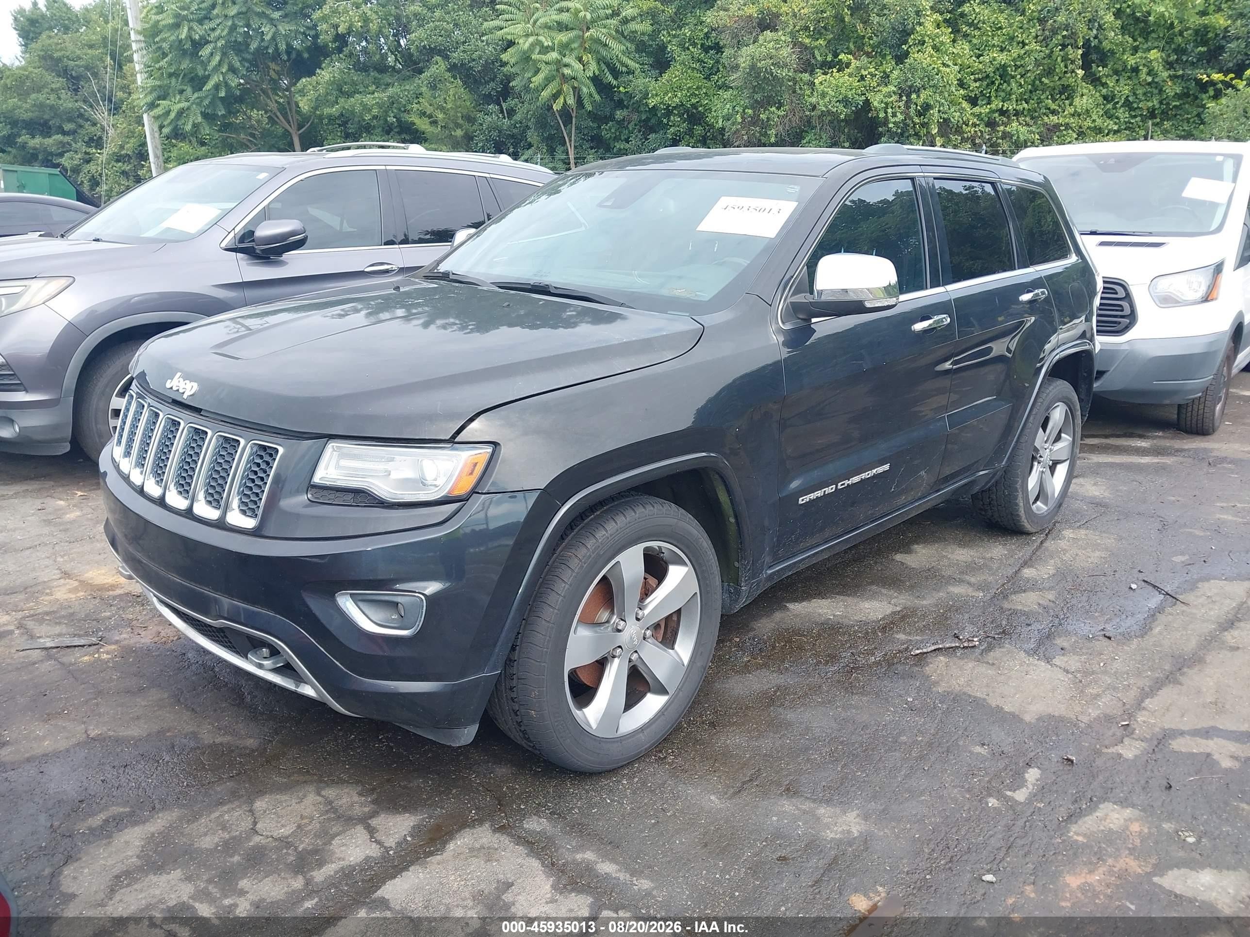 2014 Jeep Grand Cherokee Overland Black vin: 1C4RJECT9EC212473