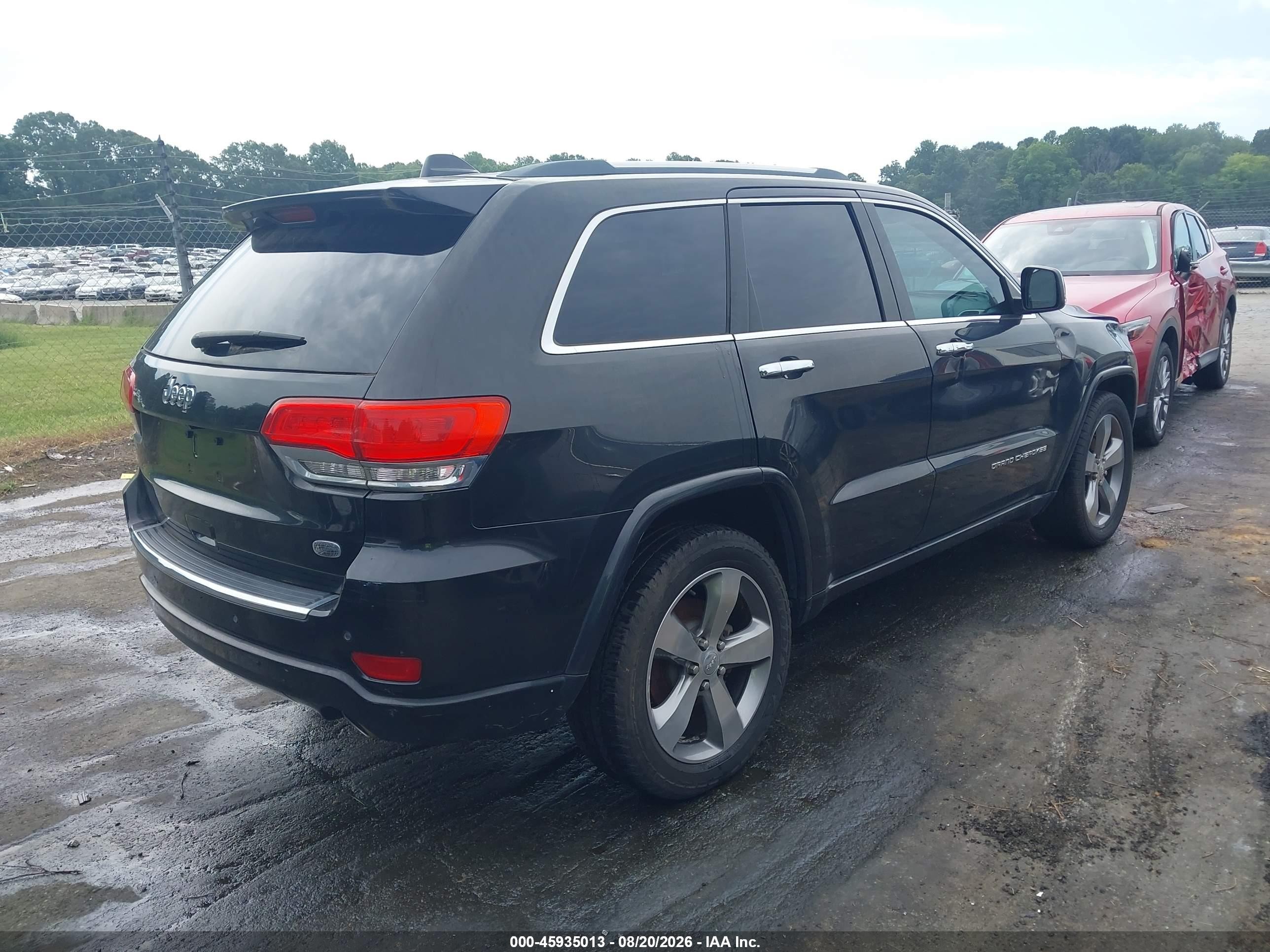 2014 Jeep Grand Cherokee Overland Black vin: 1C4RJECT9EC212473