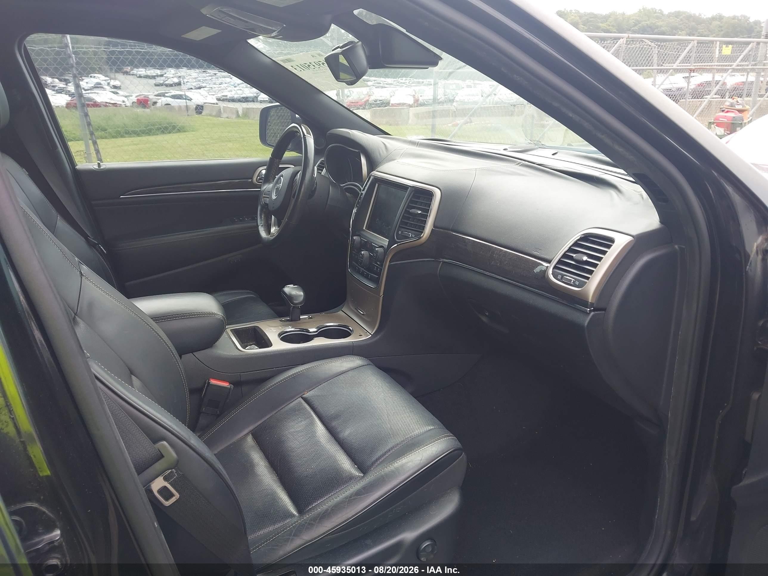 2014 Jeep Grand Cherokee Overland Black vin: 1C4RJECT9EC212473