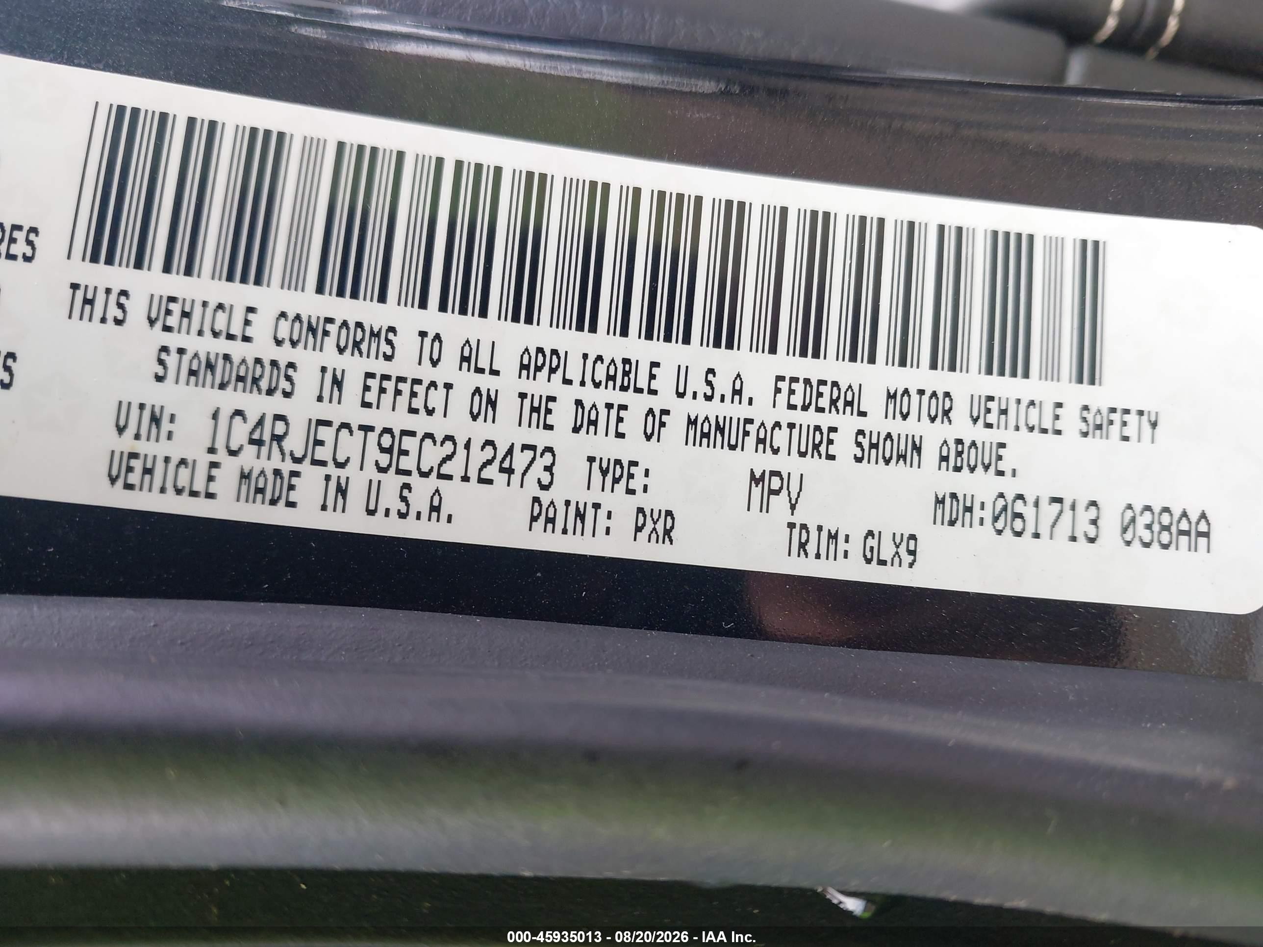 2014 Jeep Grand Cherokee Overland Black vin: 1C4RJECT9EC212473