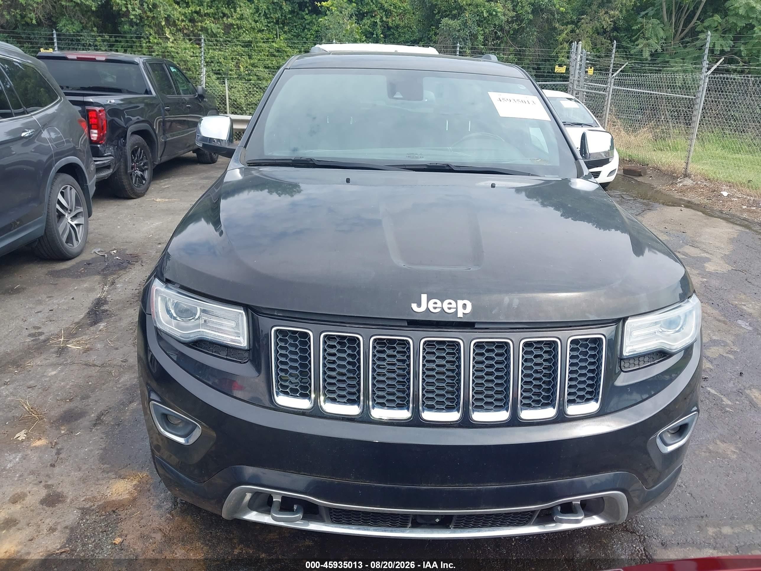 2014 Jeep Grand Cherokee Overland Black vin: 1C4RJECT9EC212473