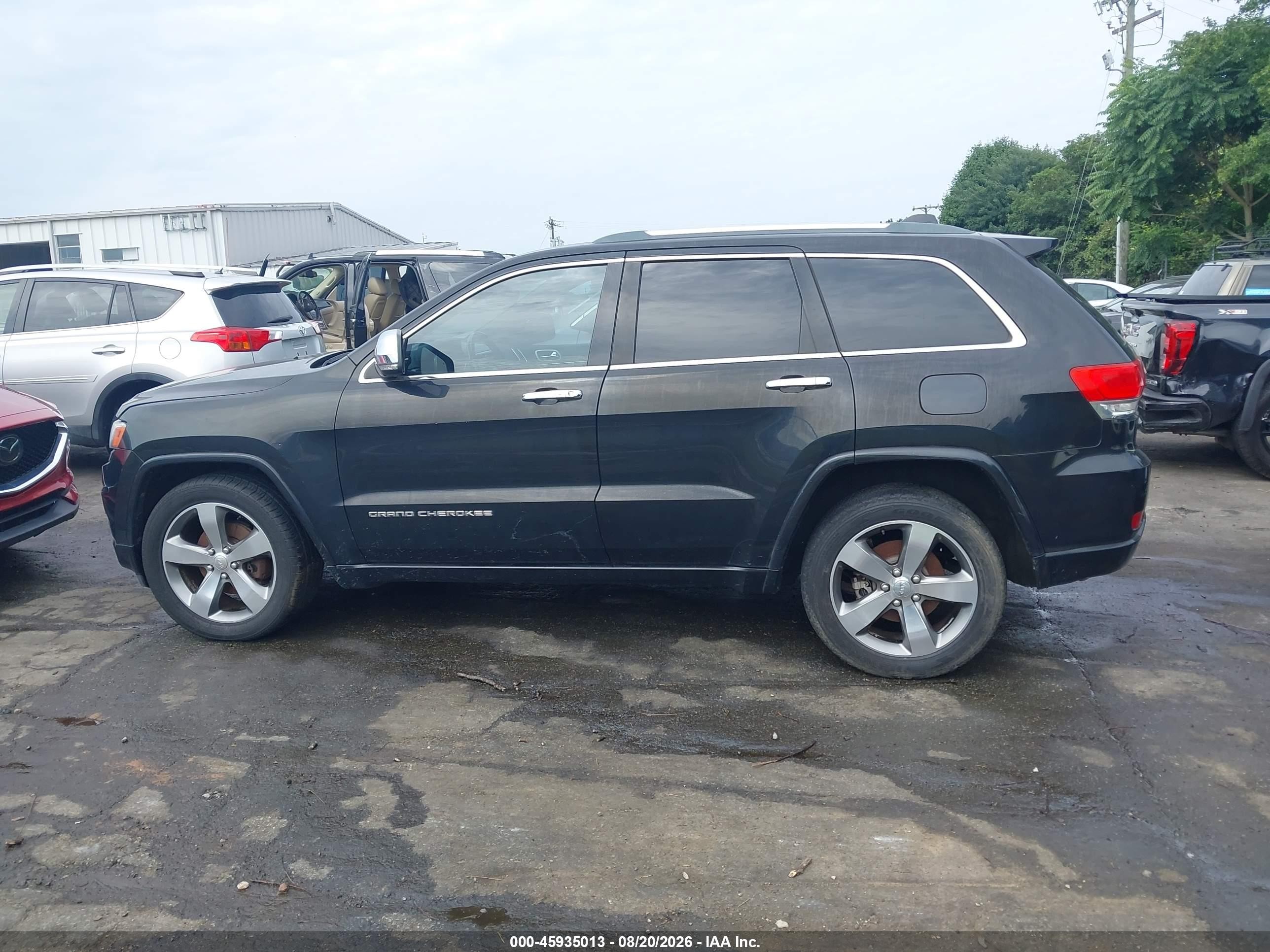 2014 Jeep Grand Cherokee Overland Black vin: 1C4RJECT9EC212473