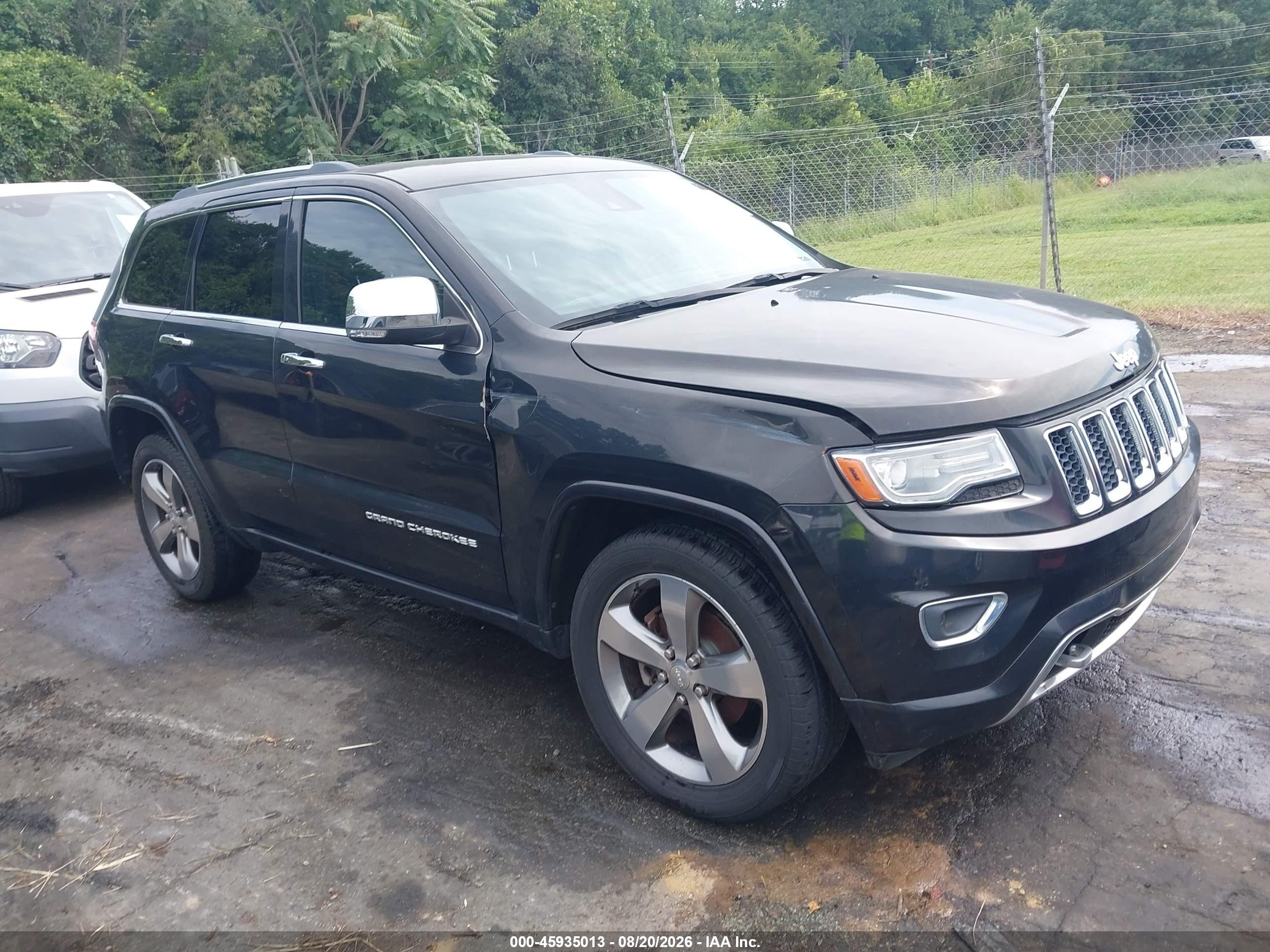 2014 Jeep Grand Cherokee Overland Black vin: 1C4RJECT9EC212473