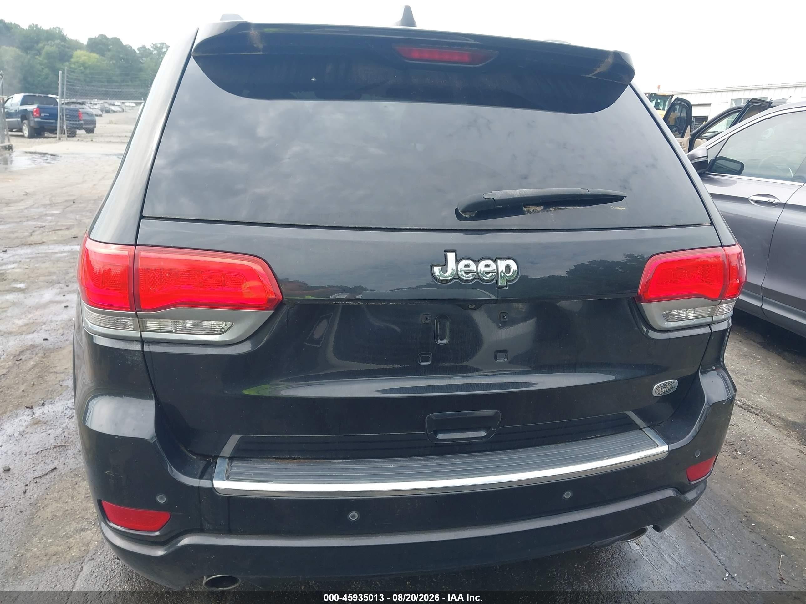 2014 Jeep Grand Cherokee Overland Black vin: 1C4RJECT9EC212473