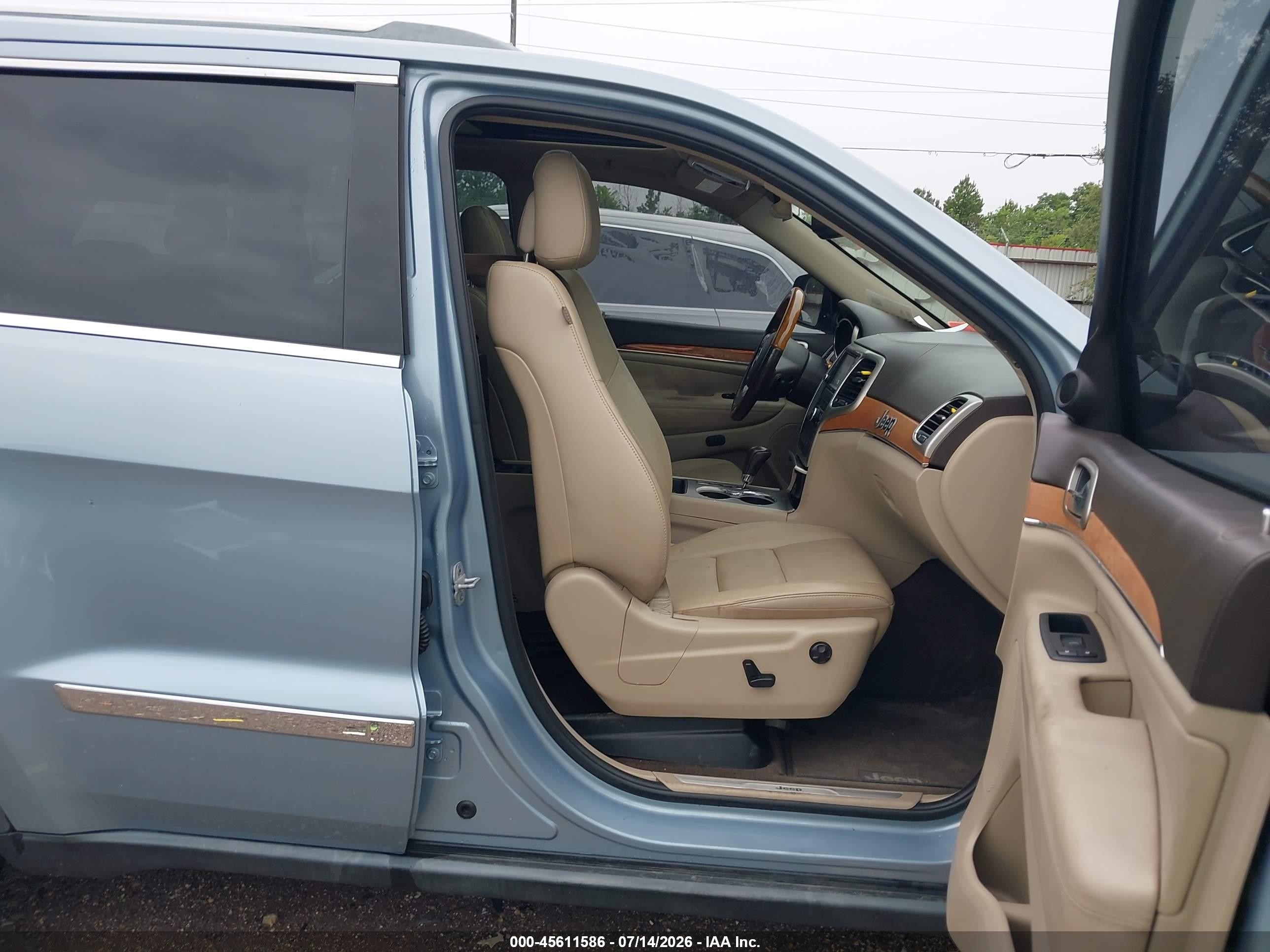2012 Jeep Grand Cherokee Overland Blue vin: 1C4RJECTXCC227772